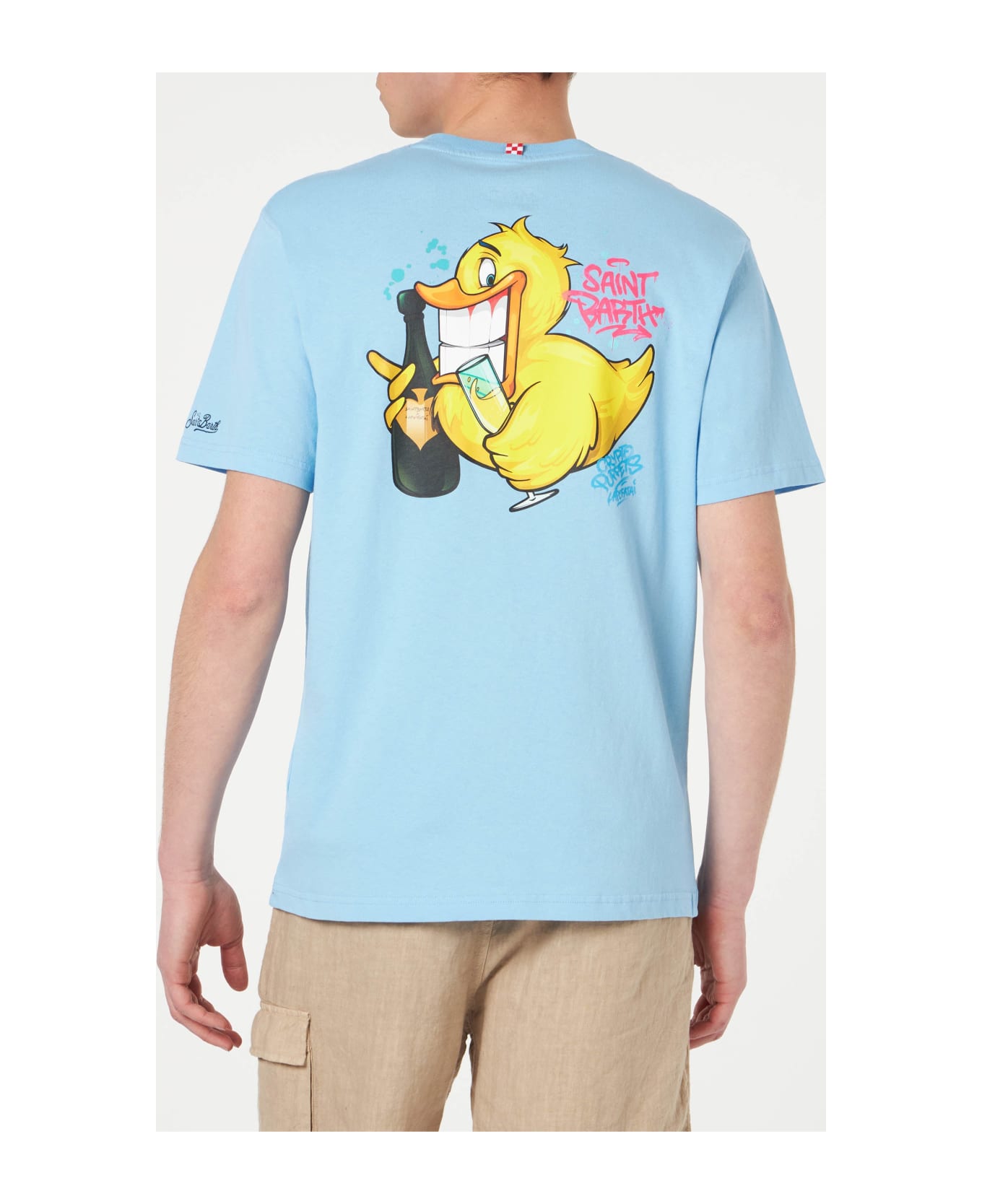 MC2 Saint Barth Man T-shirt With Ducky Print | Crypto Puppets® Special Edition - SKY