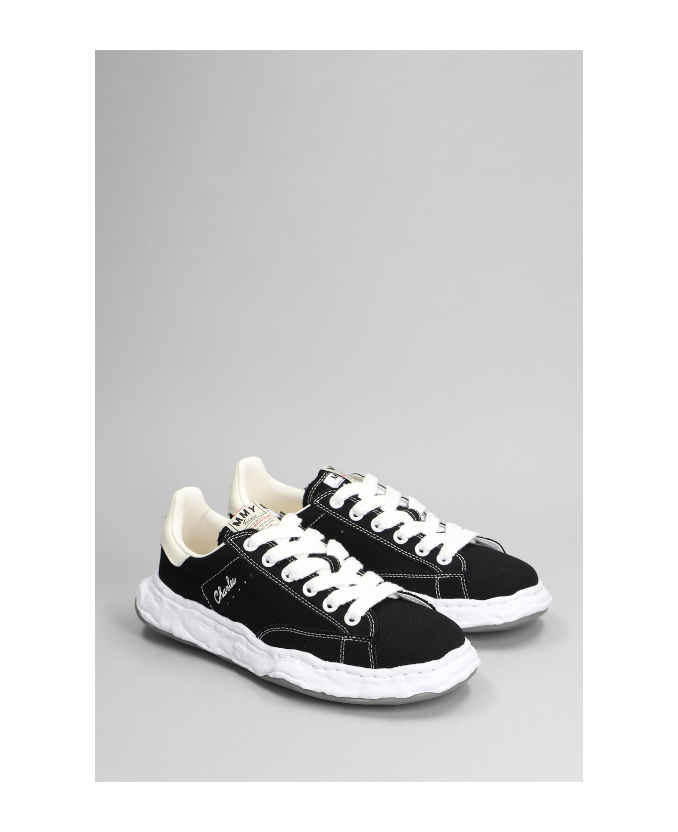 Mihara Yasuhiro Charles Sneakers In Black Cotton - black