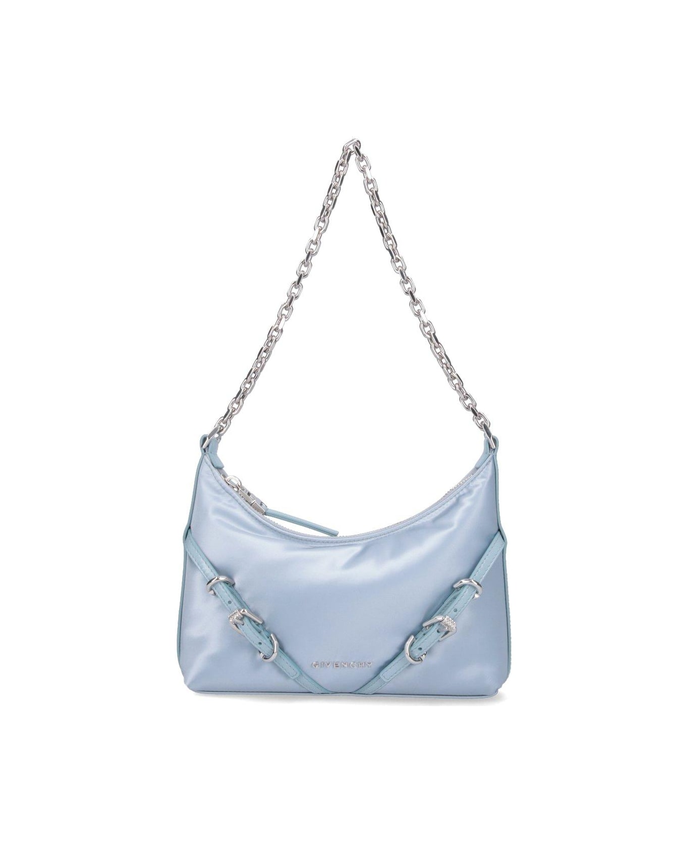 Givenchy Voyou Party Buckle Detailed Shoulder Bag - BABY BLUE