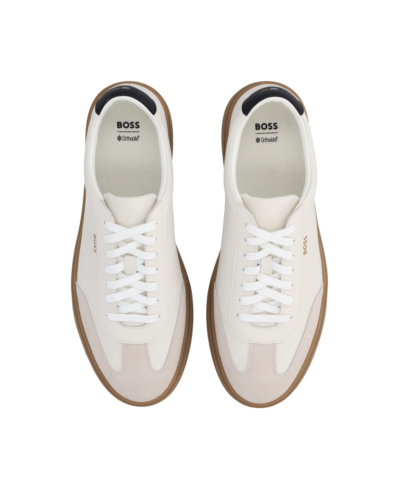 Hugo Boss Leather Sneaker - WHITE