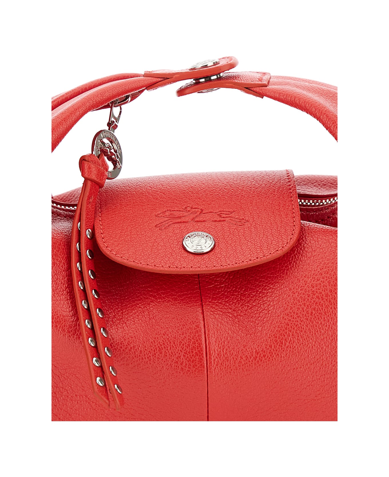 Longchamp 
le Pliage Portobello Xs
 Red Handbag With Logo Embossed On The Front In Leather Woman - Red