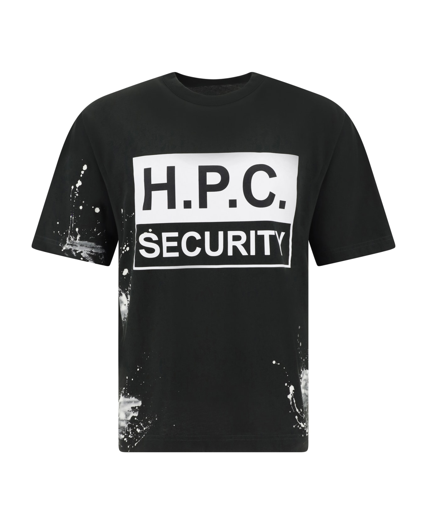 HERON PRESTON T-shirt With Print - Black Whit シャツ