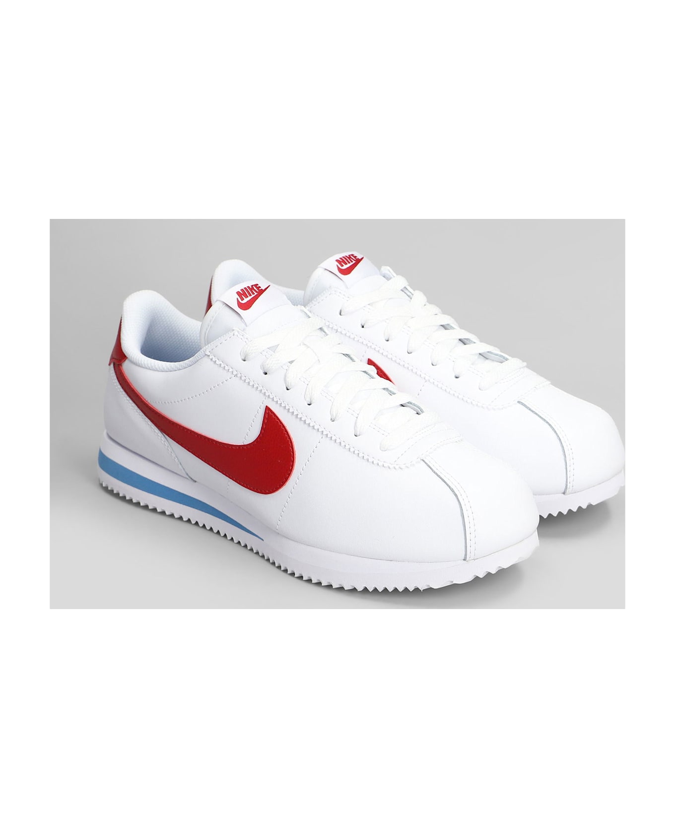 Nike Cortez Sneakers In White Leather - white