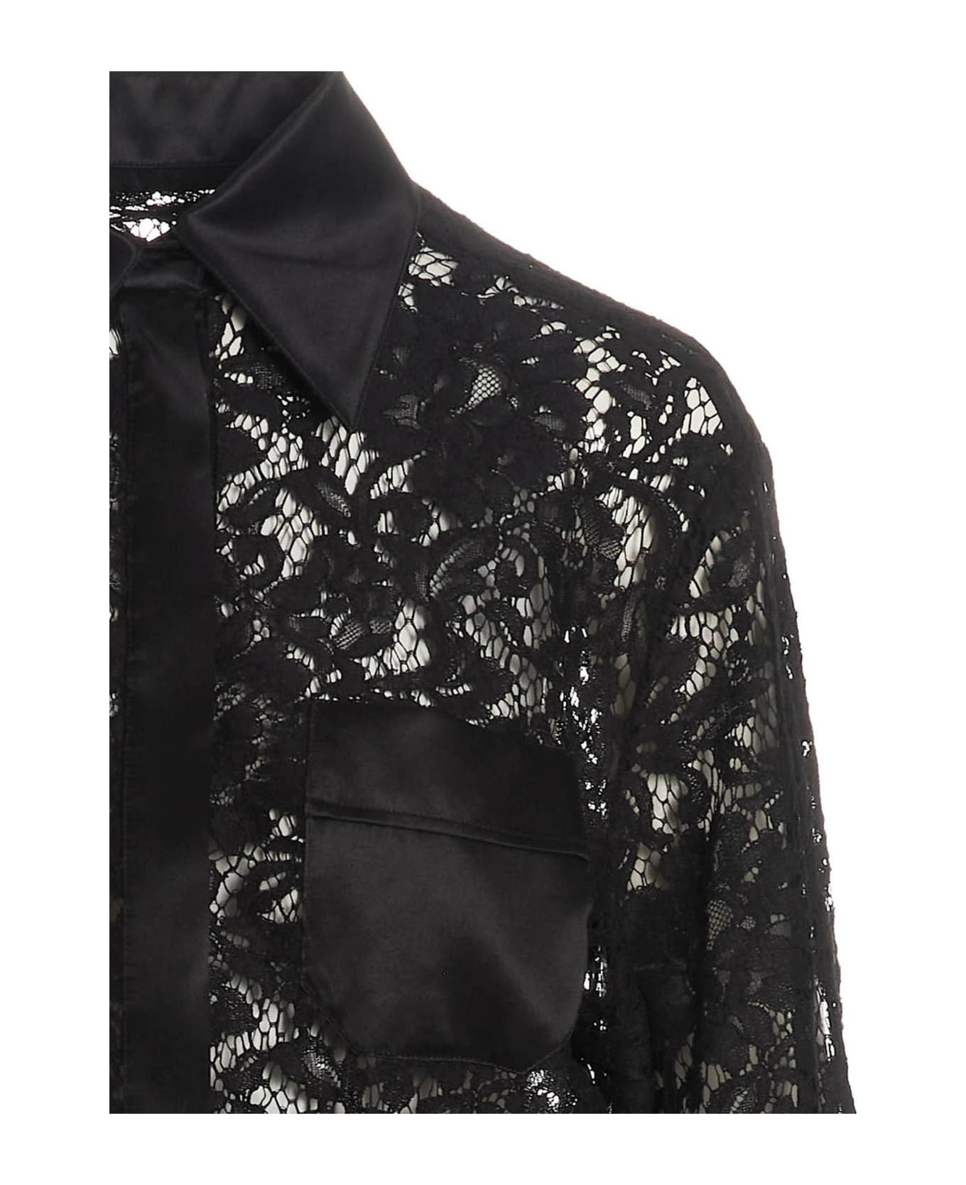 Dolce & Gabbana Cord Lace One-length Bodysuit - Black ジャンプスーツ