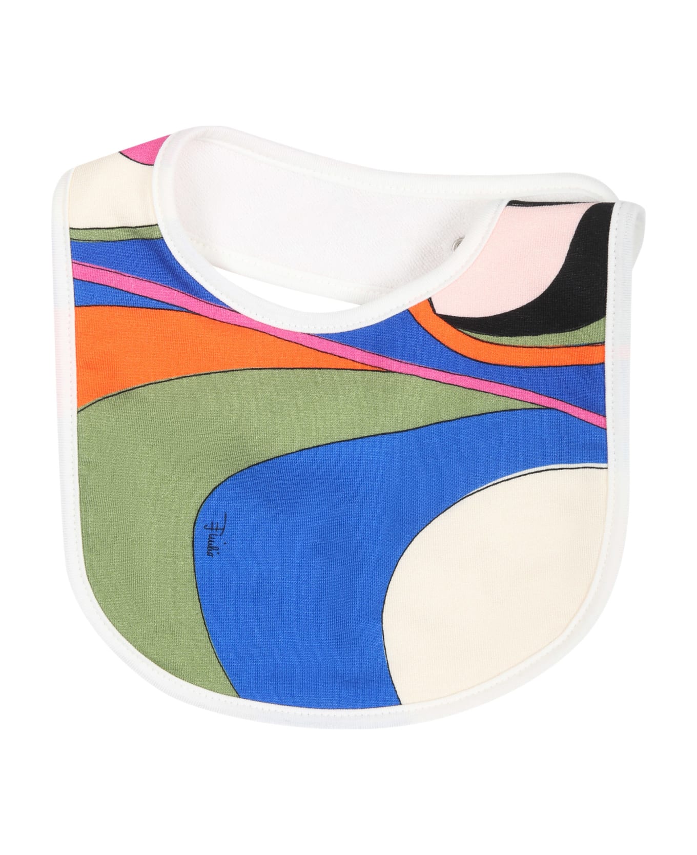 Pucci Multicolor Romper Set For Baby Girl With Iconic Multicolor Print - Multicolor