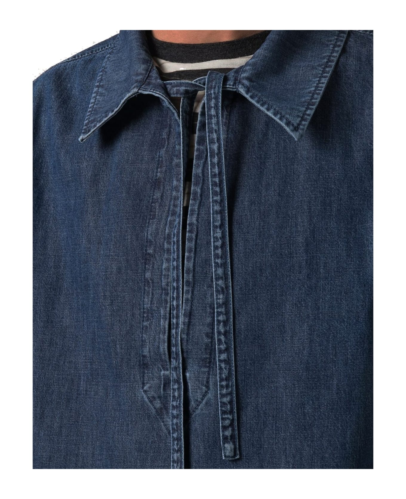 Valentino Cotton Denim Shirt - Blue シャツ