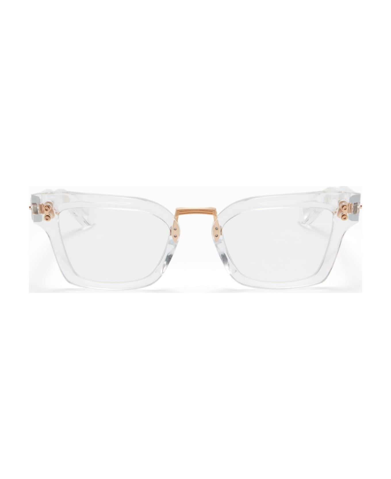 Akoni Luna - Crystal Clear / Brushed White Gold Rx Glasses - crystal clear
