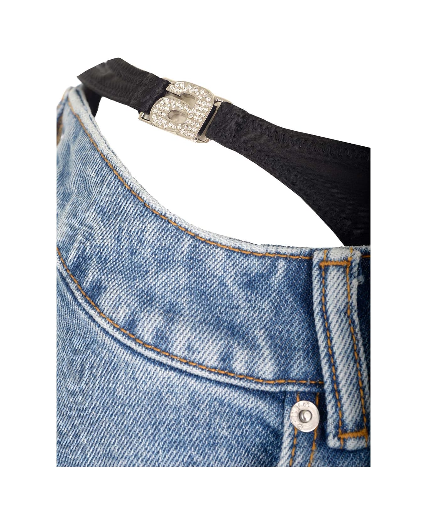 Alexander Wang Visible Underwear Jeans - Blu Denim デニム