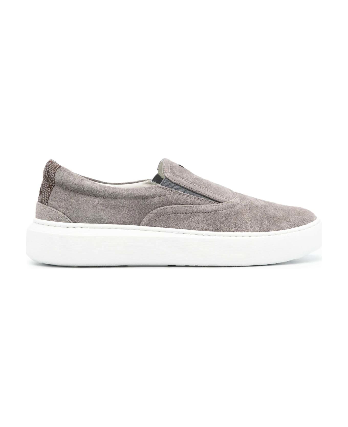 Herno Grey Suede Sneakers - Grey