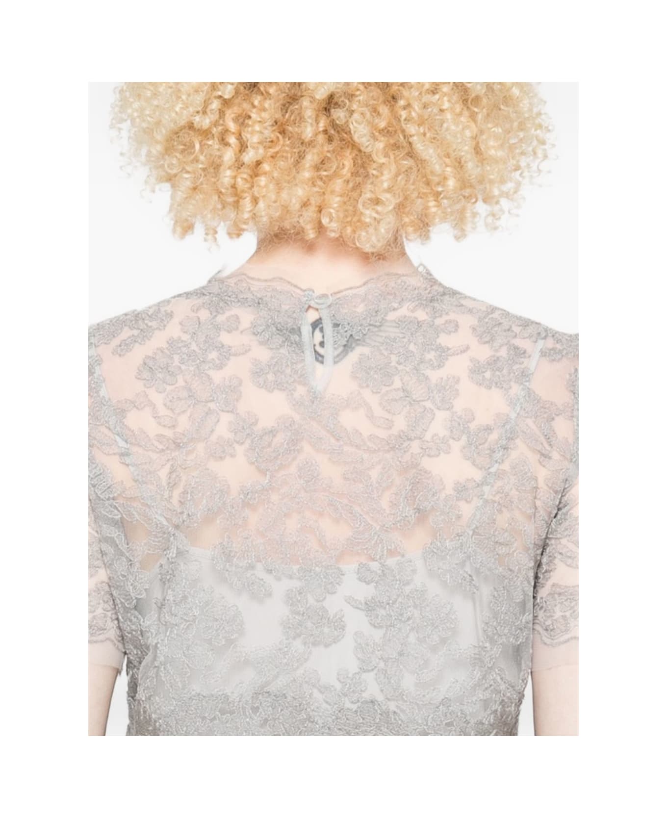 Ermanno Scervino Lace T-shirt - Clear Blue