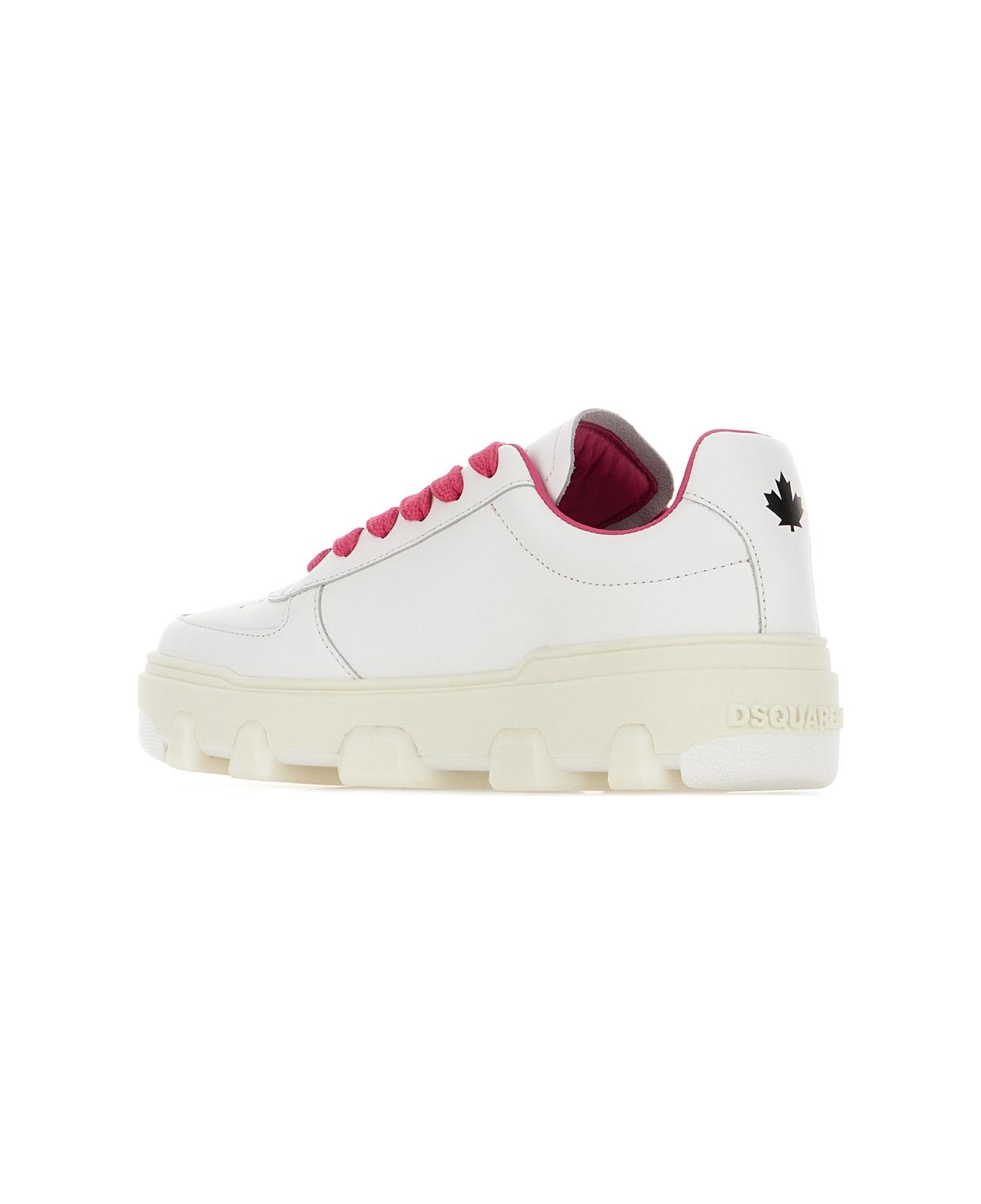 Dsquared2 White Leather Basket Sneakers - M1630