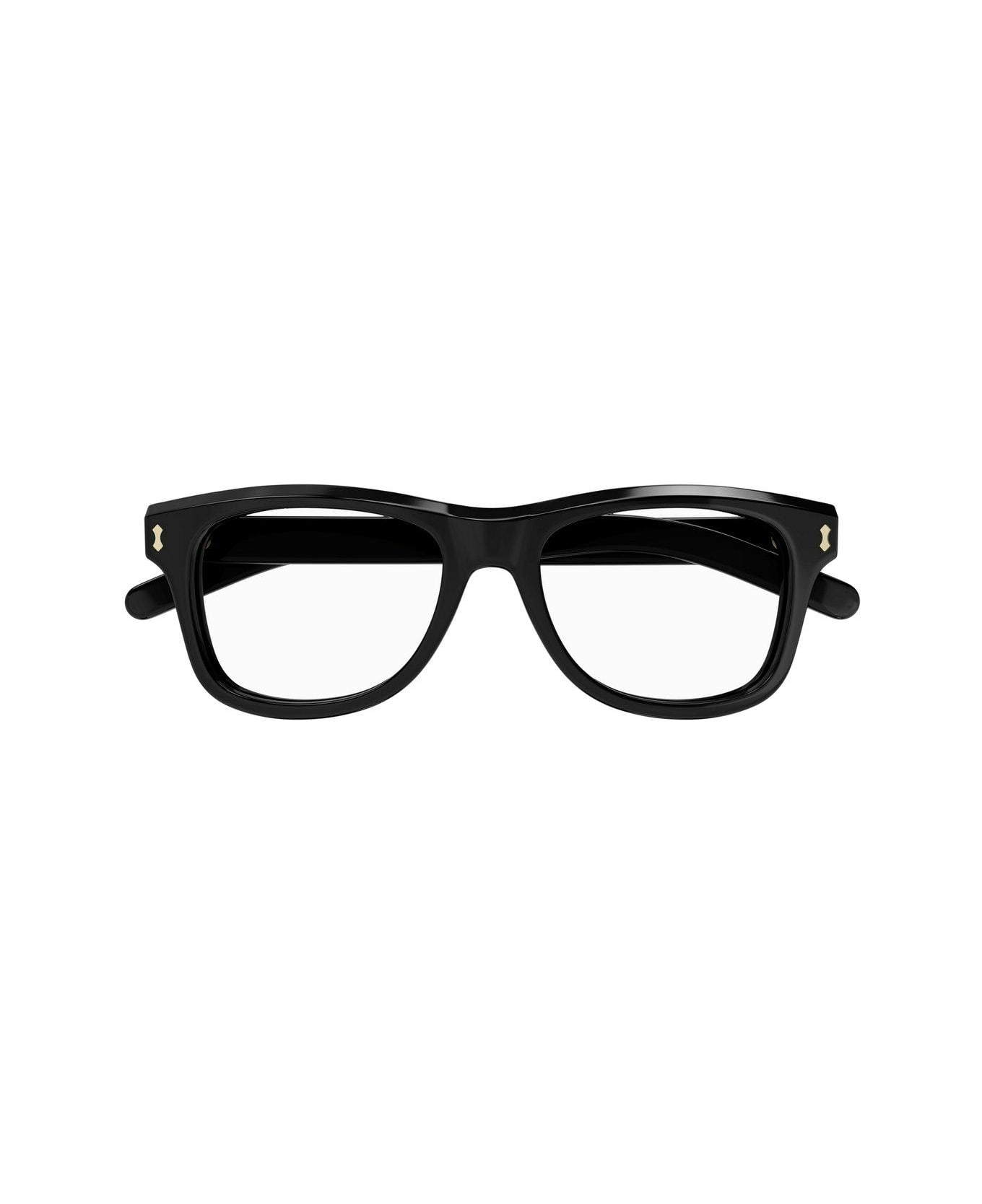 Gucci Eyewear Rectangle Frame Glasses - 005 black black transpare