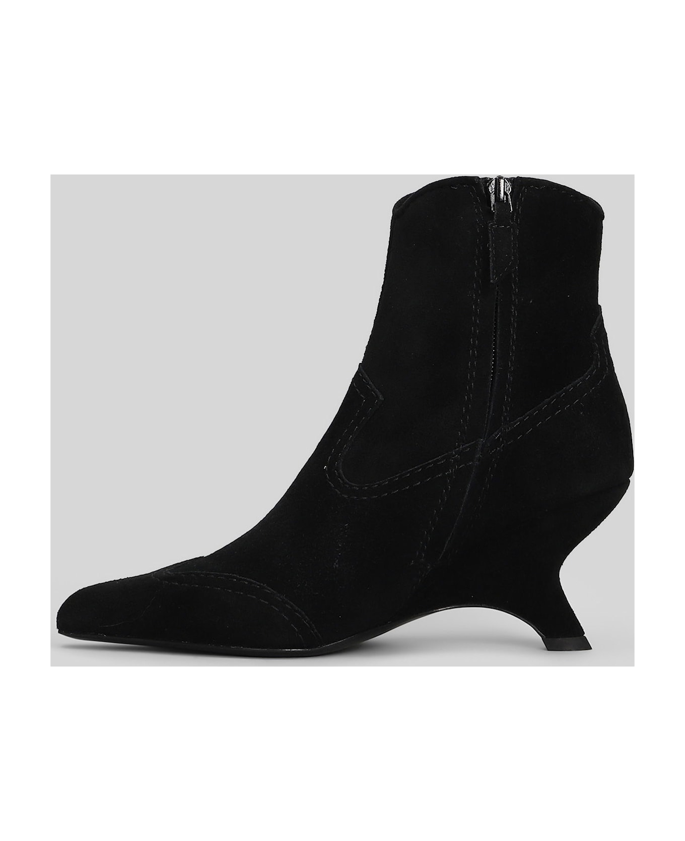 Simkhai Shadow High Heels Ankle Boots In Black Suede - black ブーツ