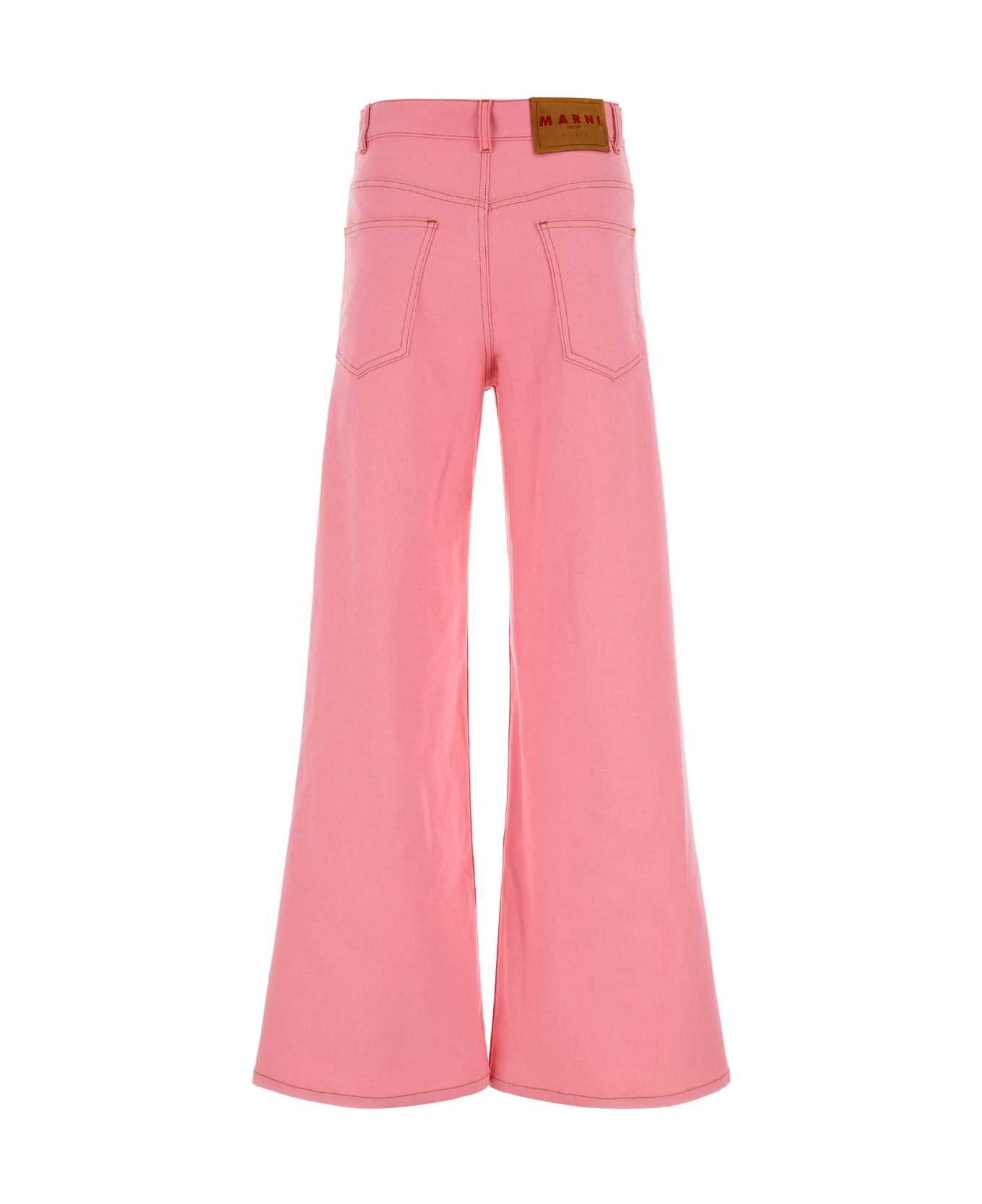 Marni Pink Stretch Denim Wide-leg Jeans - 00C14