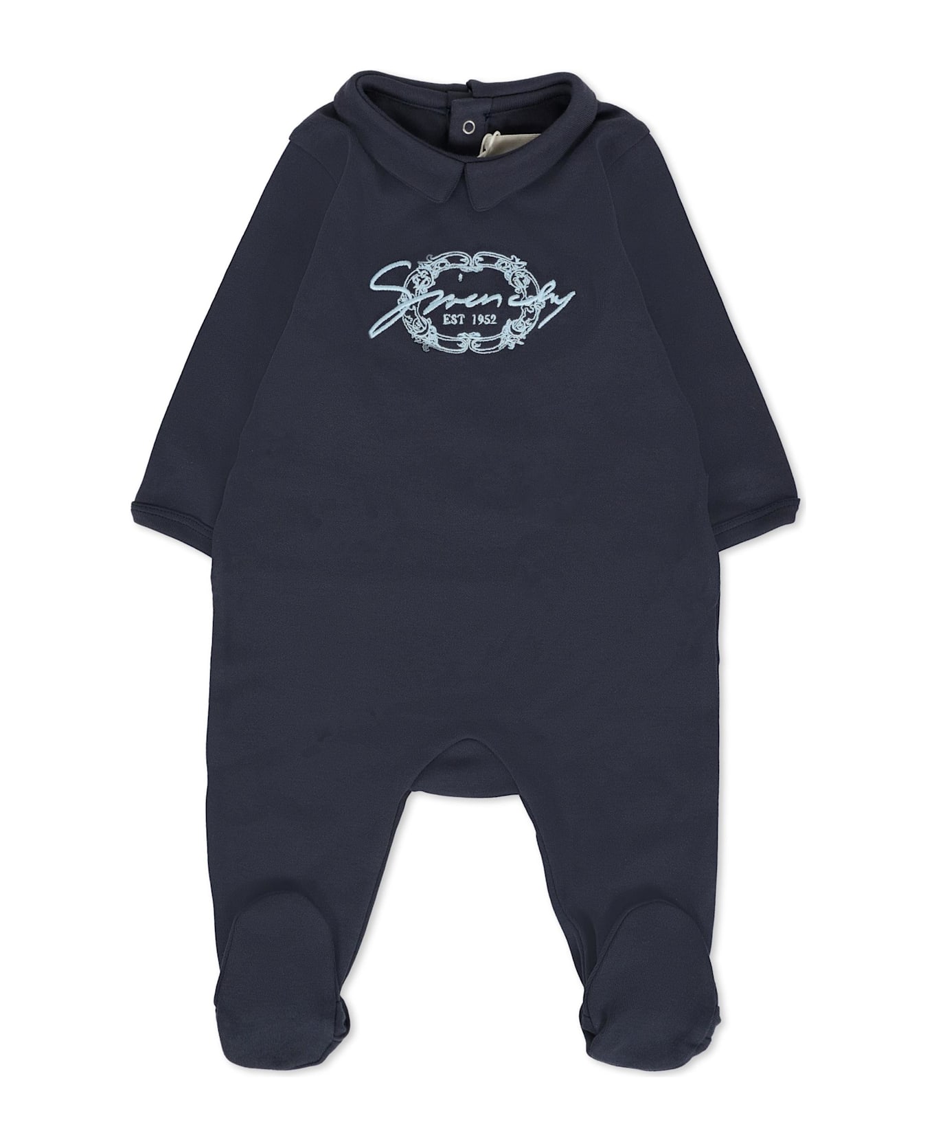 Givenchy Blue Babygrow Set For Baby Boy With Logo - Blue