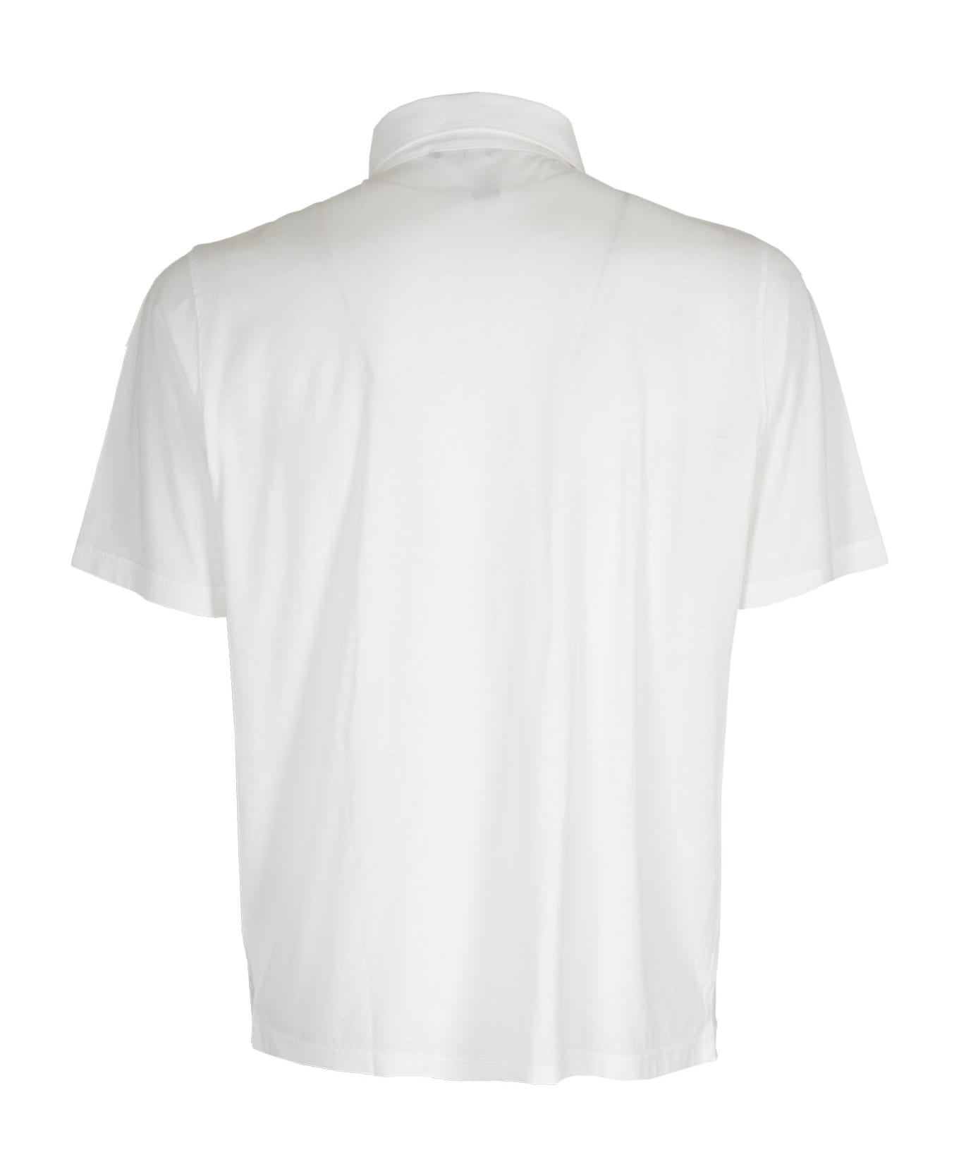 Kired M.corta Jersey Crepe` - Bianco ポロシャツ