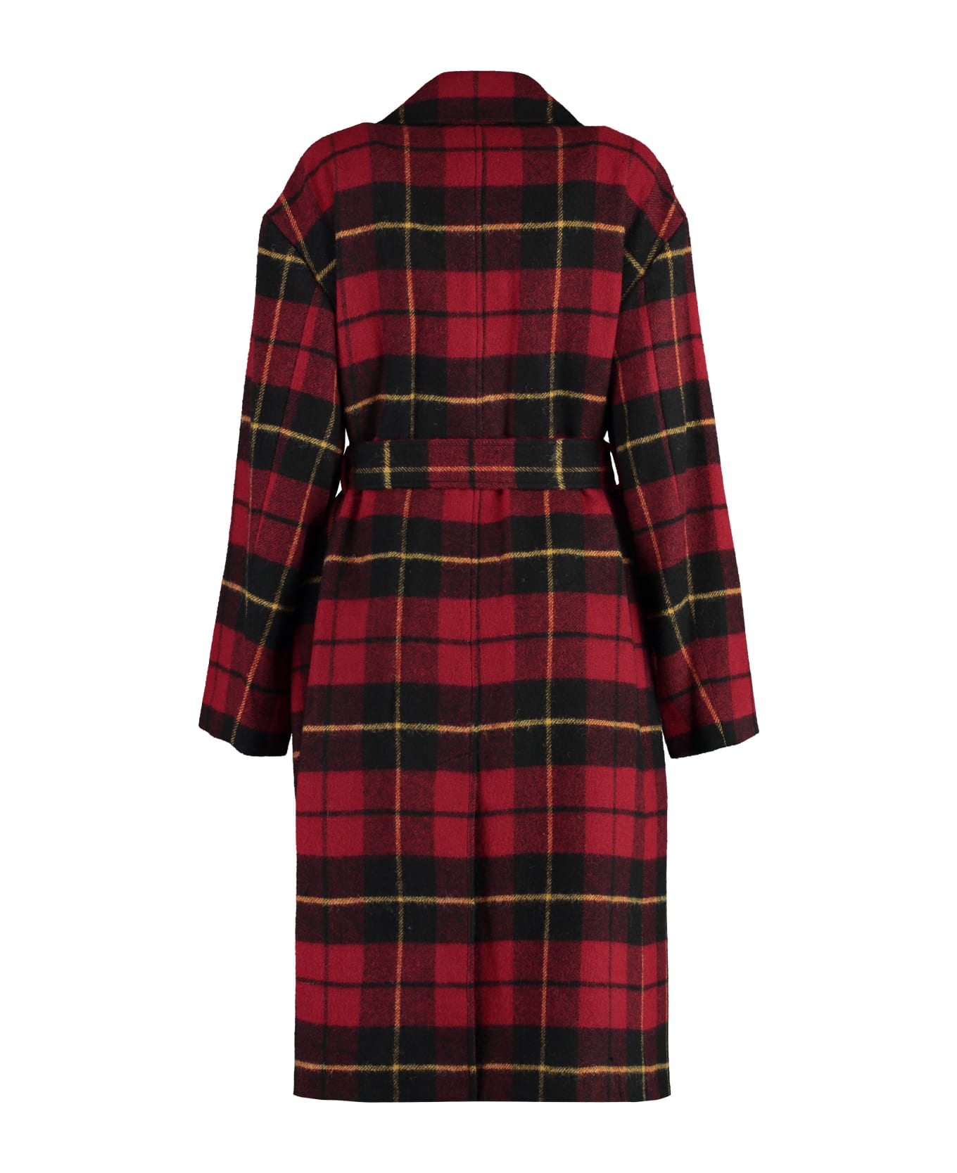 Polo Ralph Lauren Checked Wool Coat - red