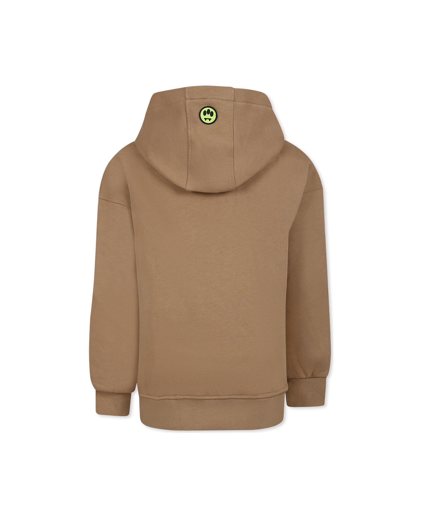Barrow Beige Sweatshirt For Kids With Smiley - Tannin