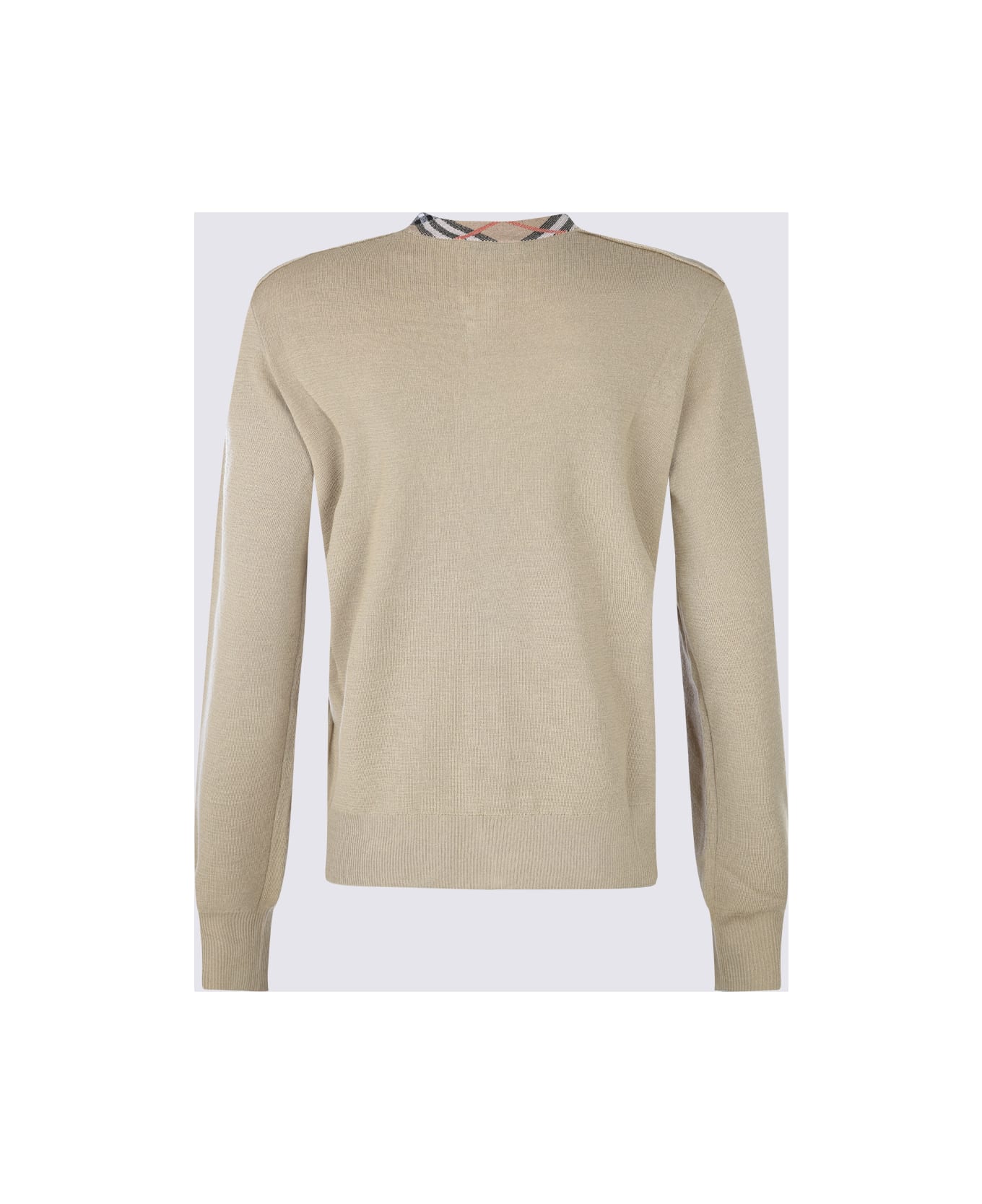 Burberry Beige Wool Knitwear - FLAX/SAND IP
