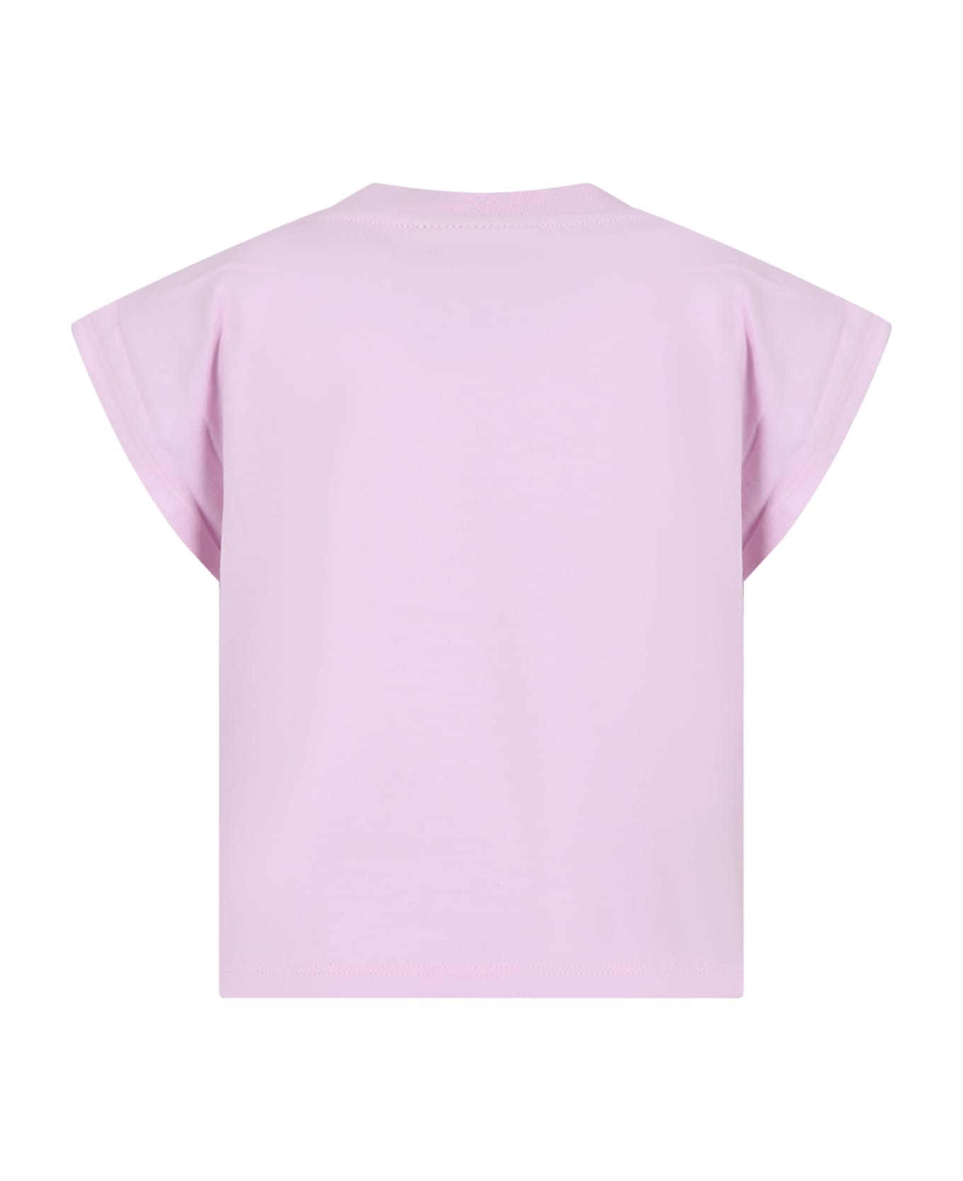Barrow Pink T-shirt For Girl With E Smile Logo - Pink