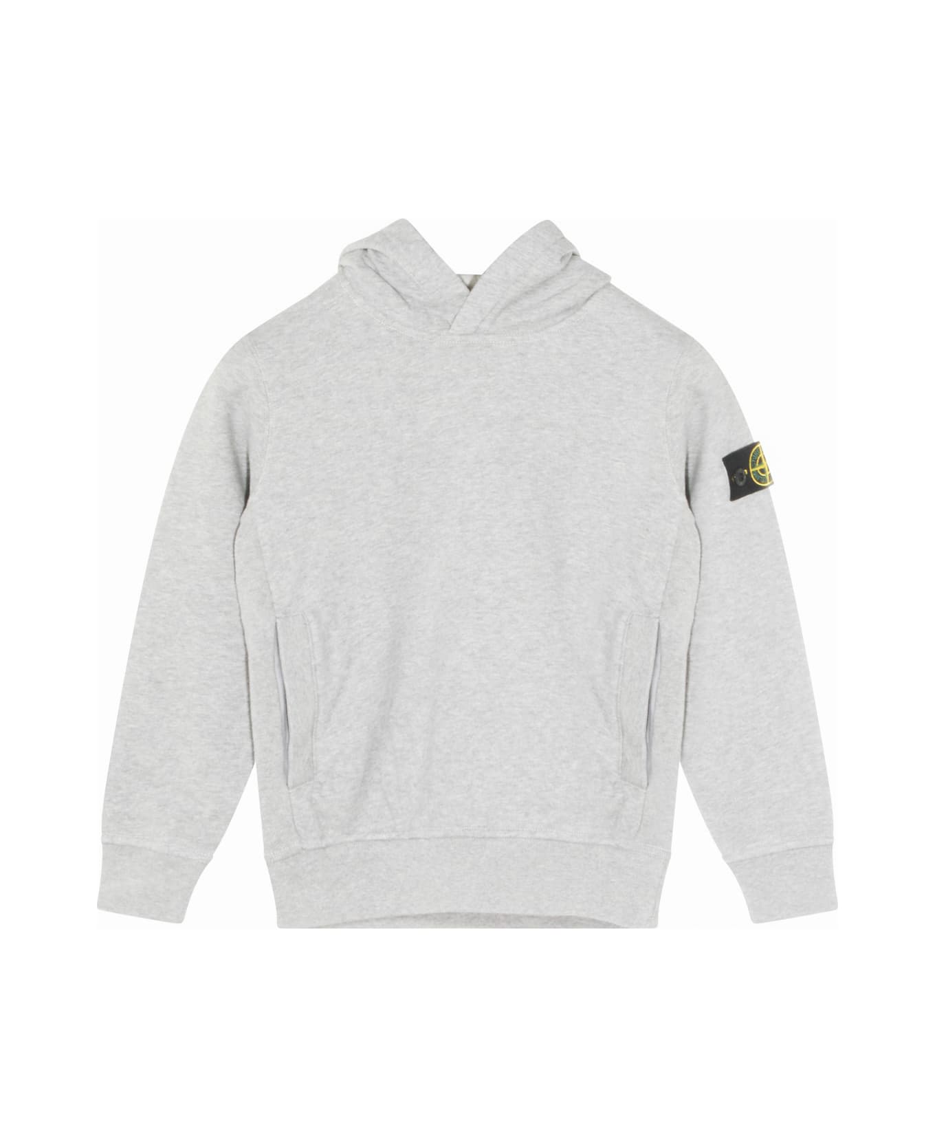 Stone Island Grey Cotton Sweatshirt - MELANGE GREY