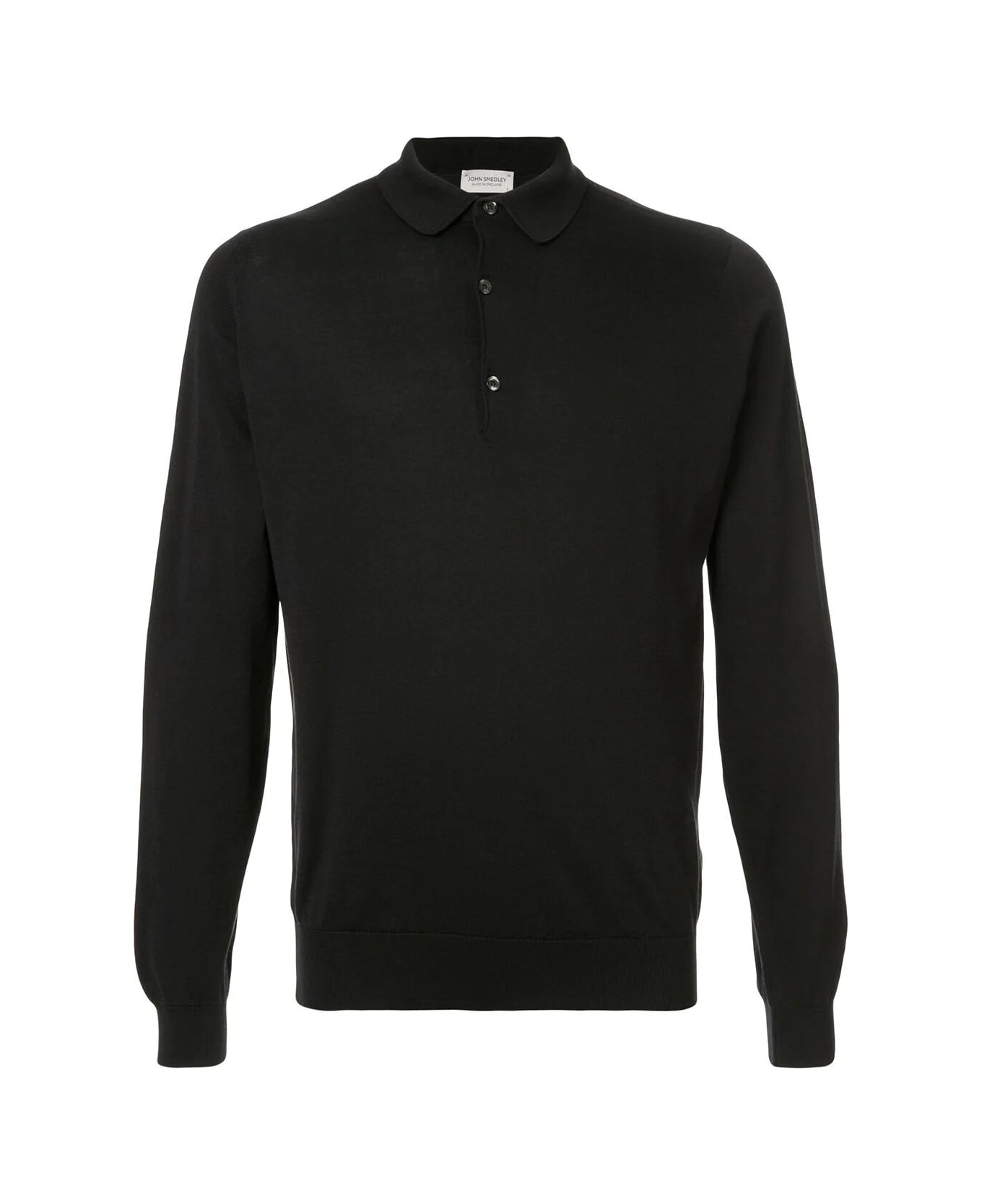 John Smedley Bradwell Long Sleeves Shirt - Black シャツ