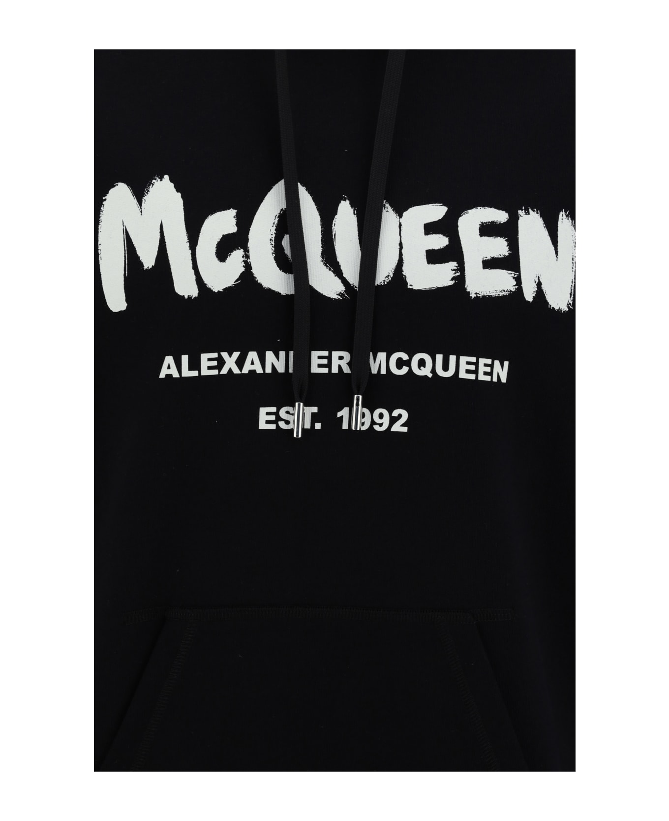 Alexander McQueen Logo Printed Hoodie - Nero