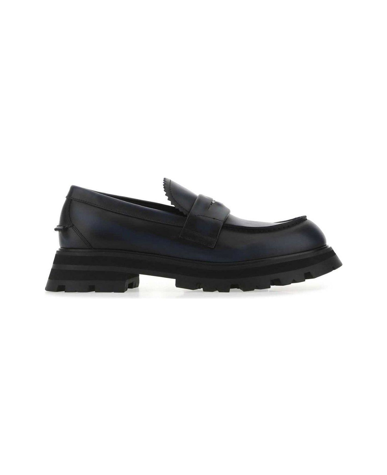Alexander McQueen Two-toned Loafers - Anthracite/silver