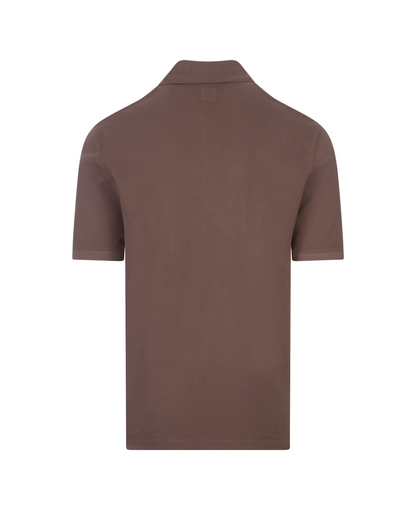 Fedeli Brown Light Cotton Piquet Polo Shirt - Brown