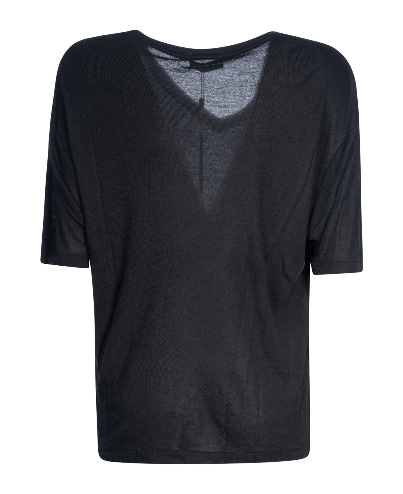 Anine Bing V-neck T-shirt - Black