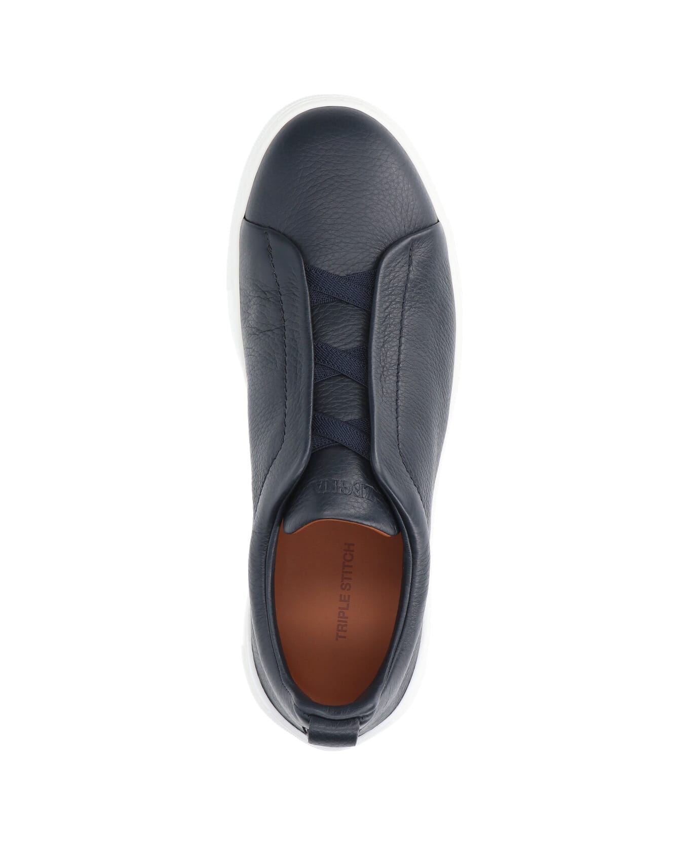 Zegna "triple Stitch " Low-top Sneakers - Blue