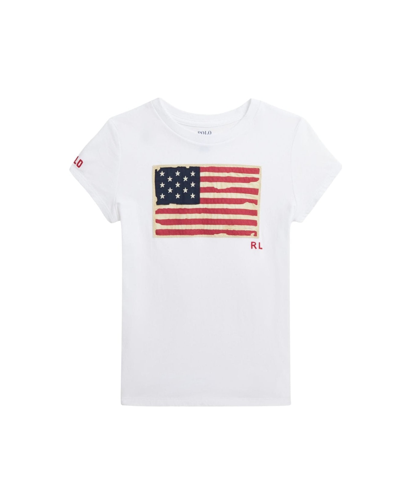 Ralph Lauren White T-shirt Girl - White