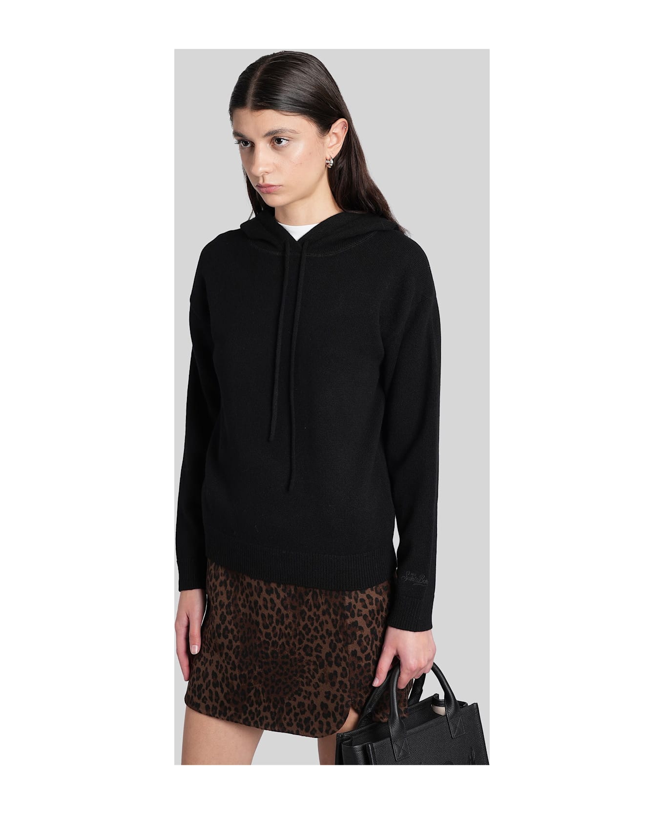 MC2 Saint Barth Elide Wool Knitwear In Black Wool - black