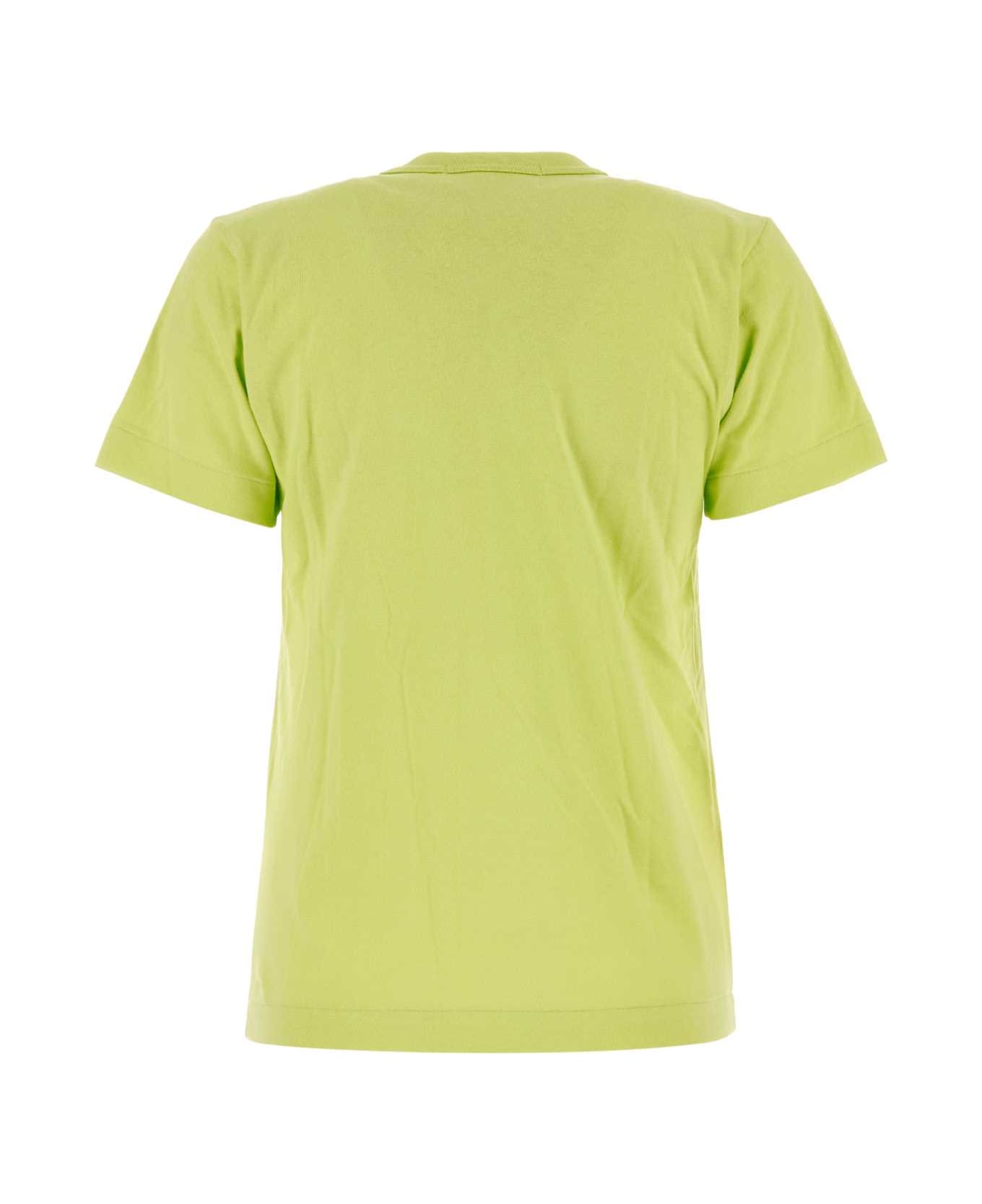Comme des Garçons Play Acid Green Cotton T-shirt - GREEN