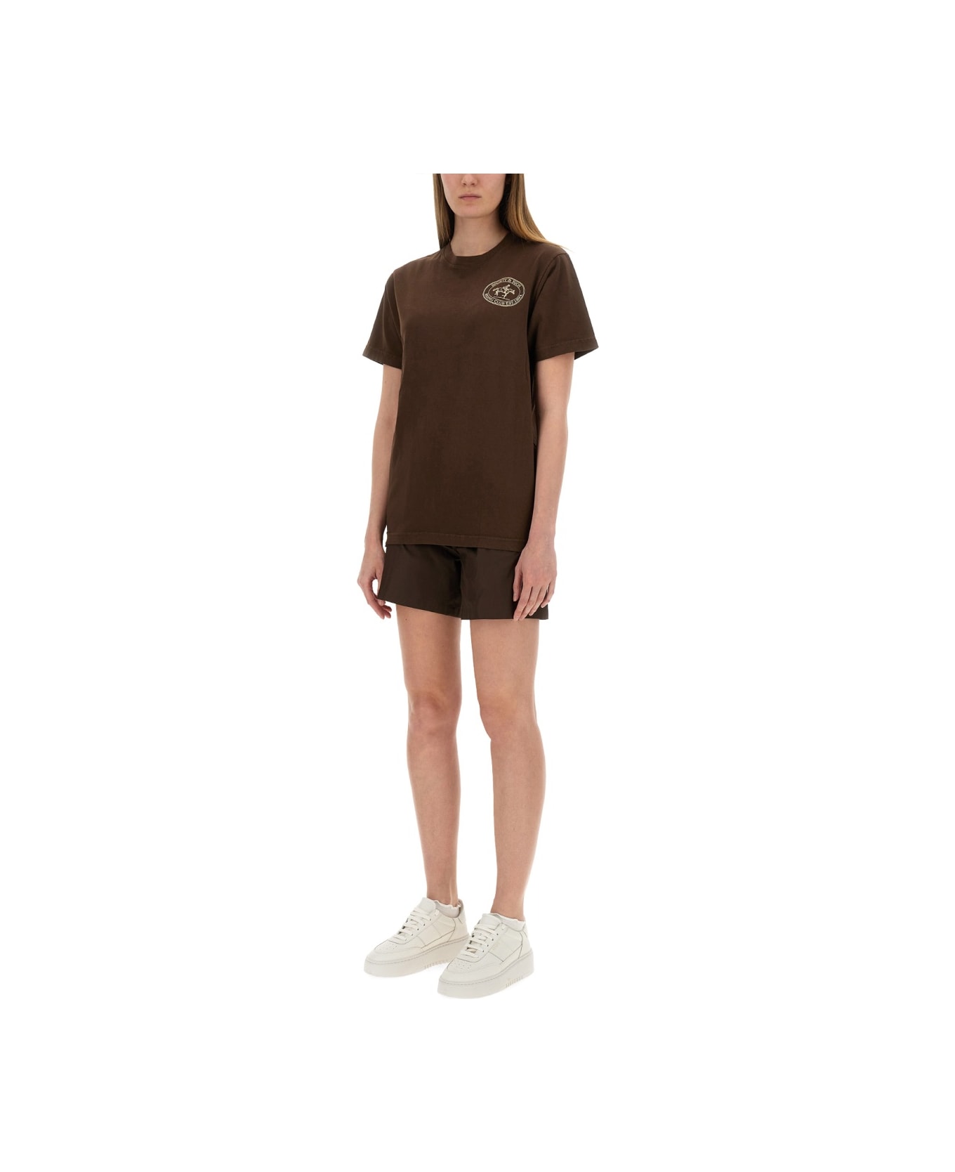 Sporty 
Rich "riding Club" T-shirt - BROWN