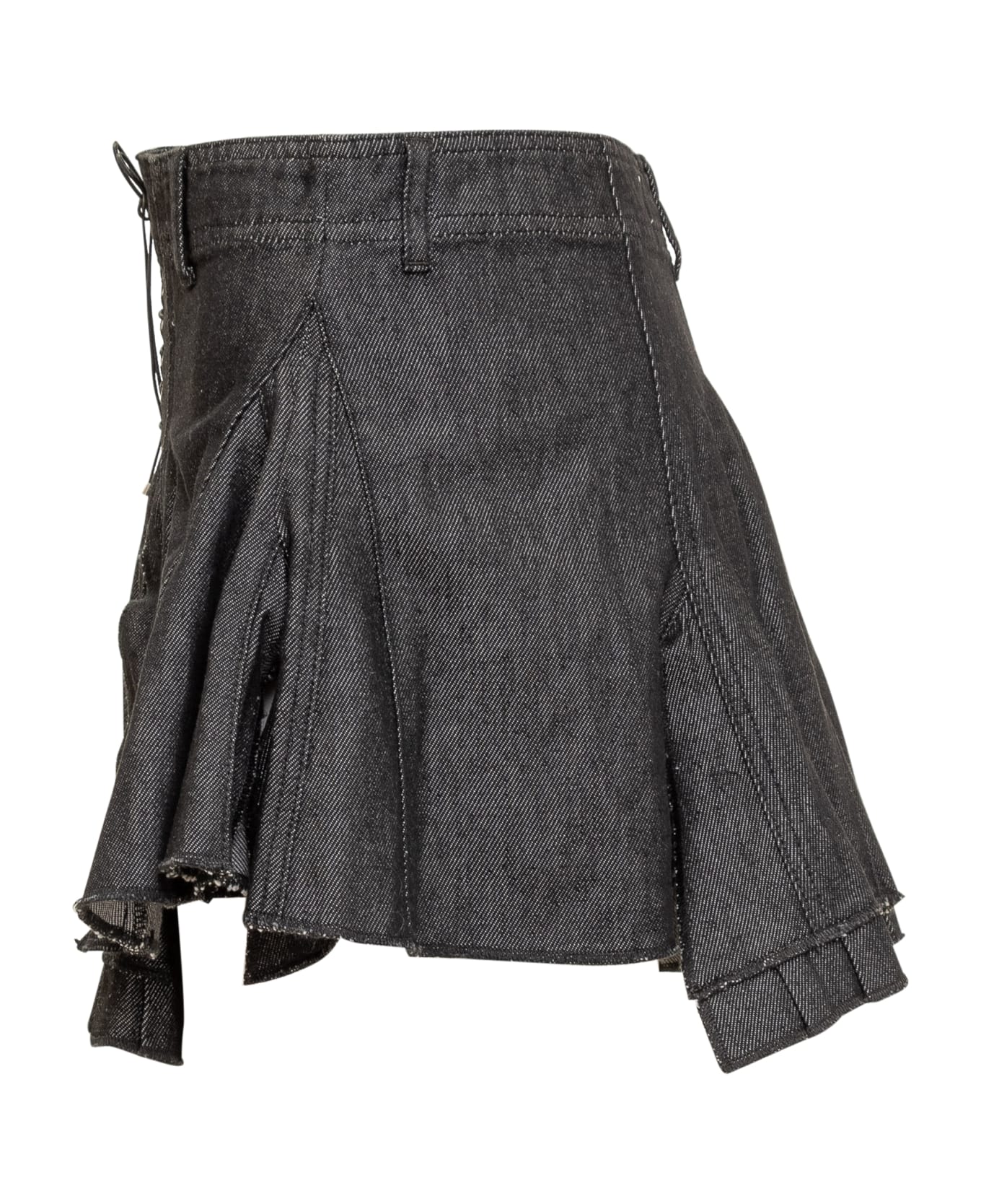 Ludovic de Saint Sernin Pleated Mini Skirt - ANTHRACITE