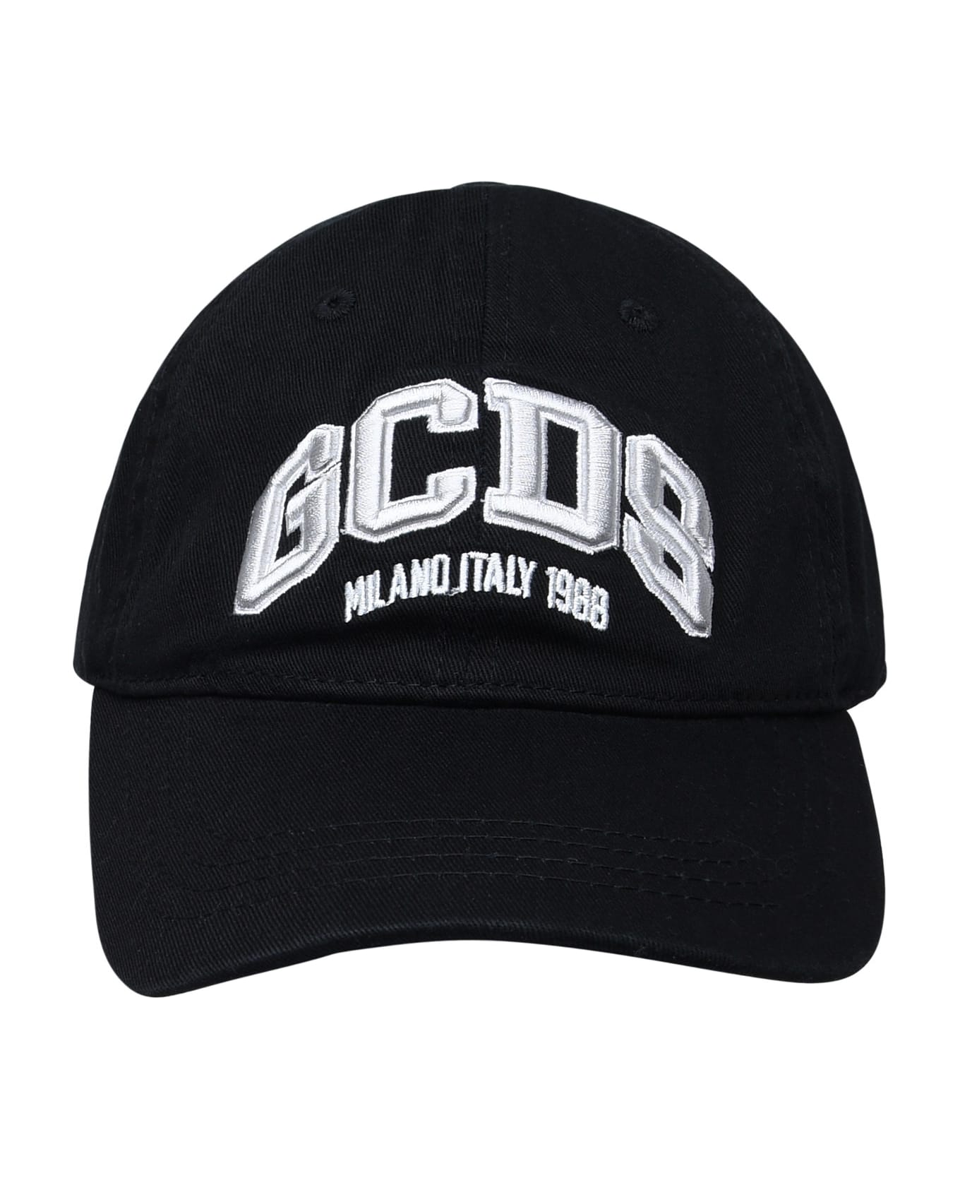 GCDS Black Cotton Hat - Black