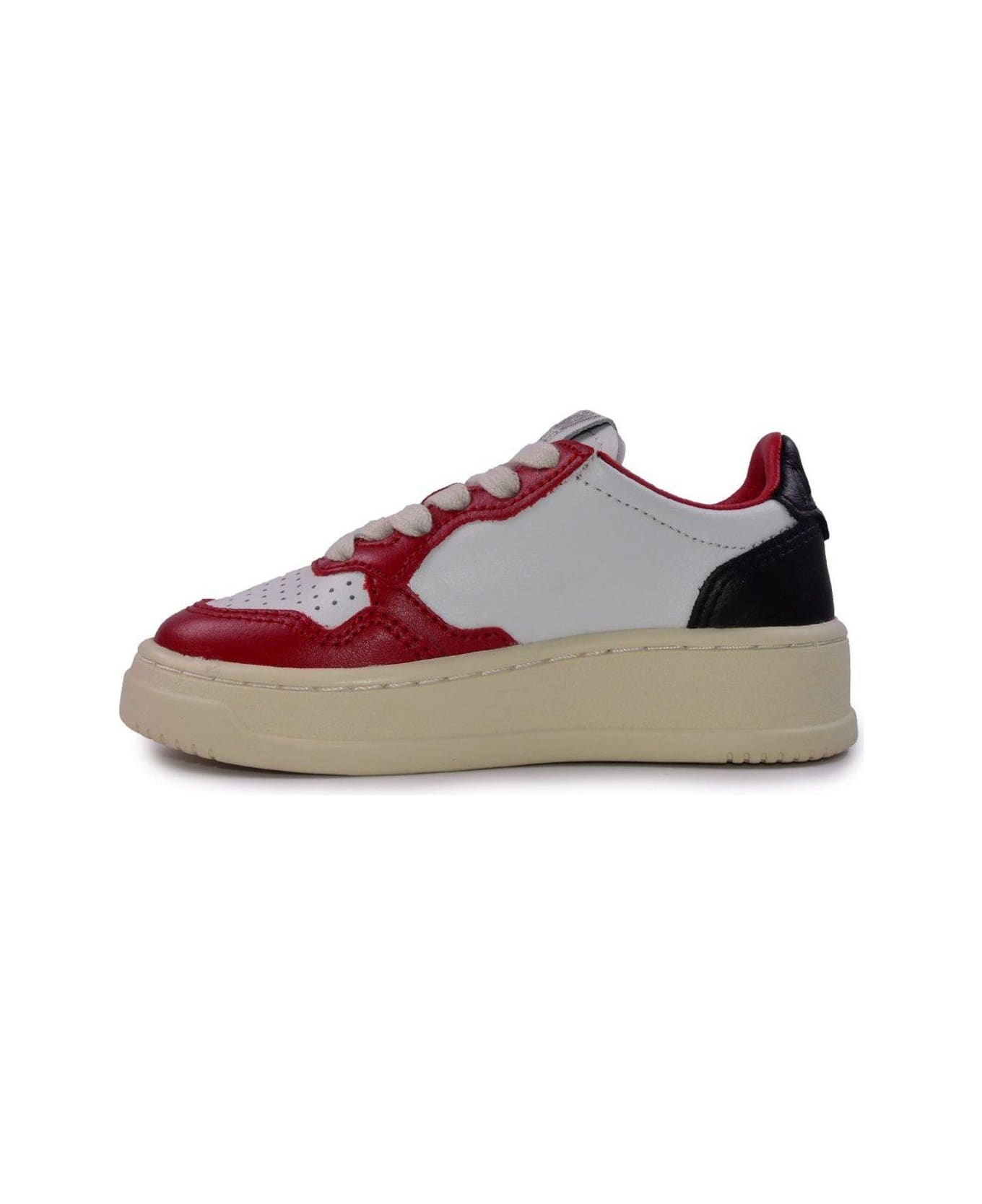 Autry Medalist Lace-up Sneakers - Bianco e Rosso シューズ