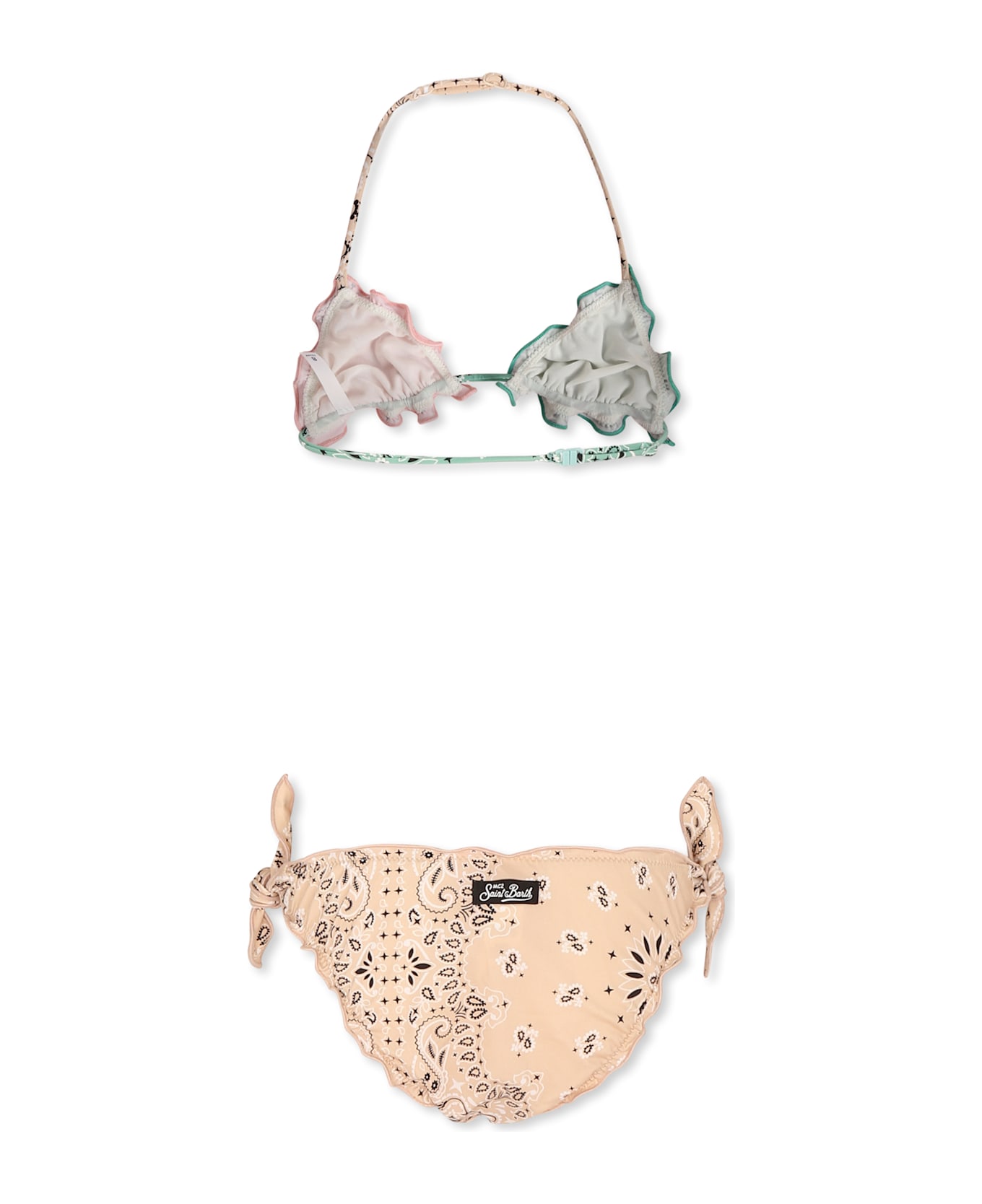 MC2 Saint Barth Multicolor Bikini For Girl With Paisley Print - Multicolor