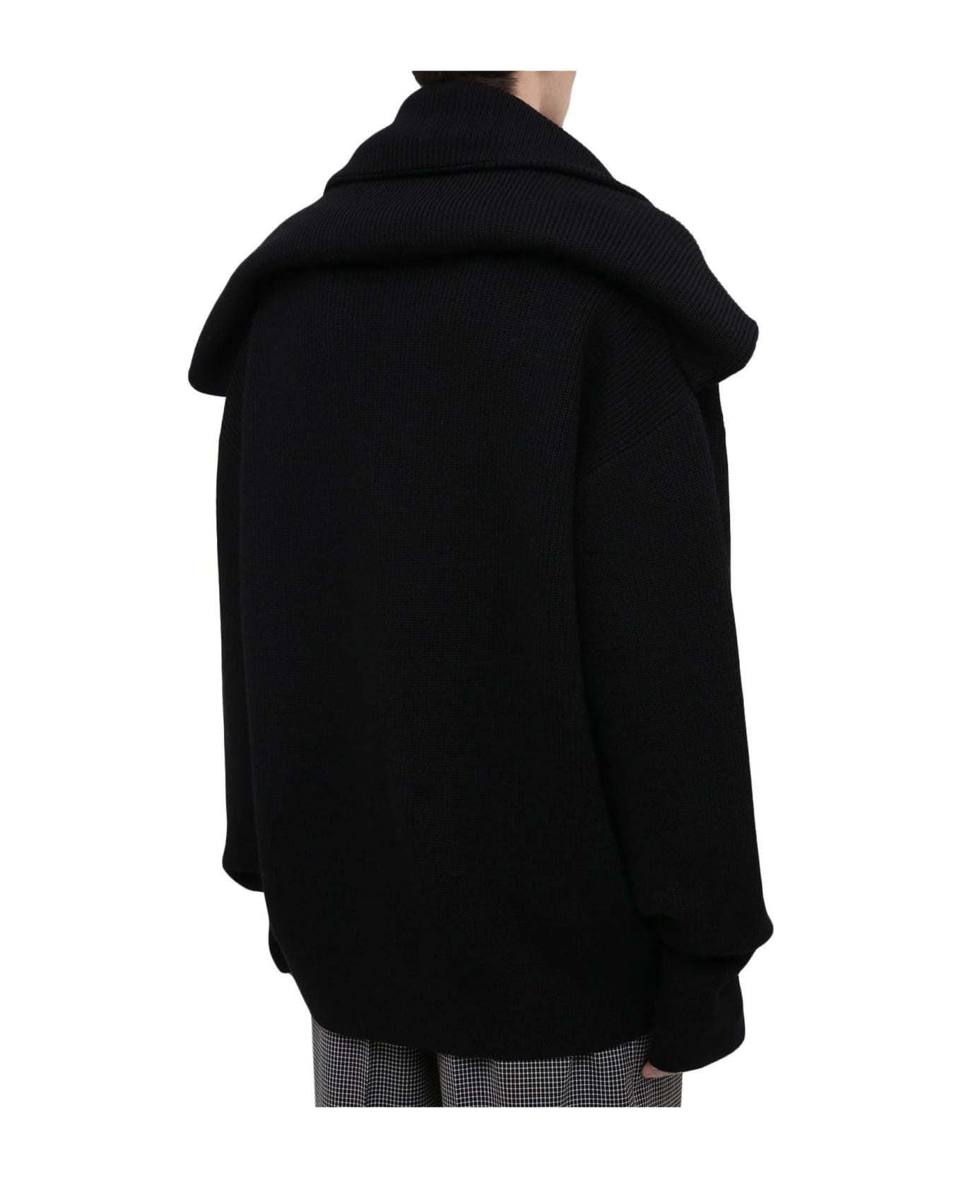 Balenciaga Double Sleeves Sweater - Black ニットウェア