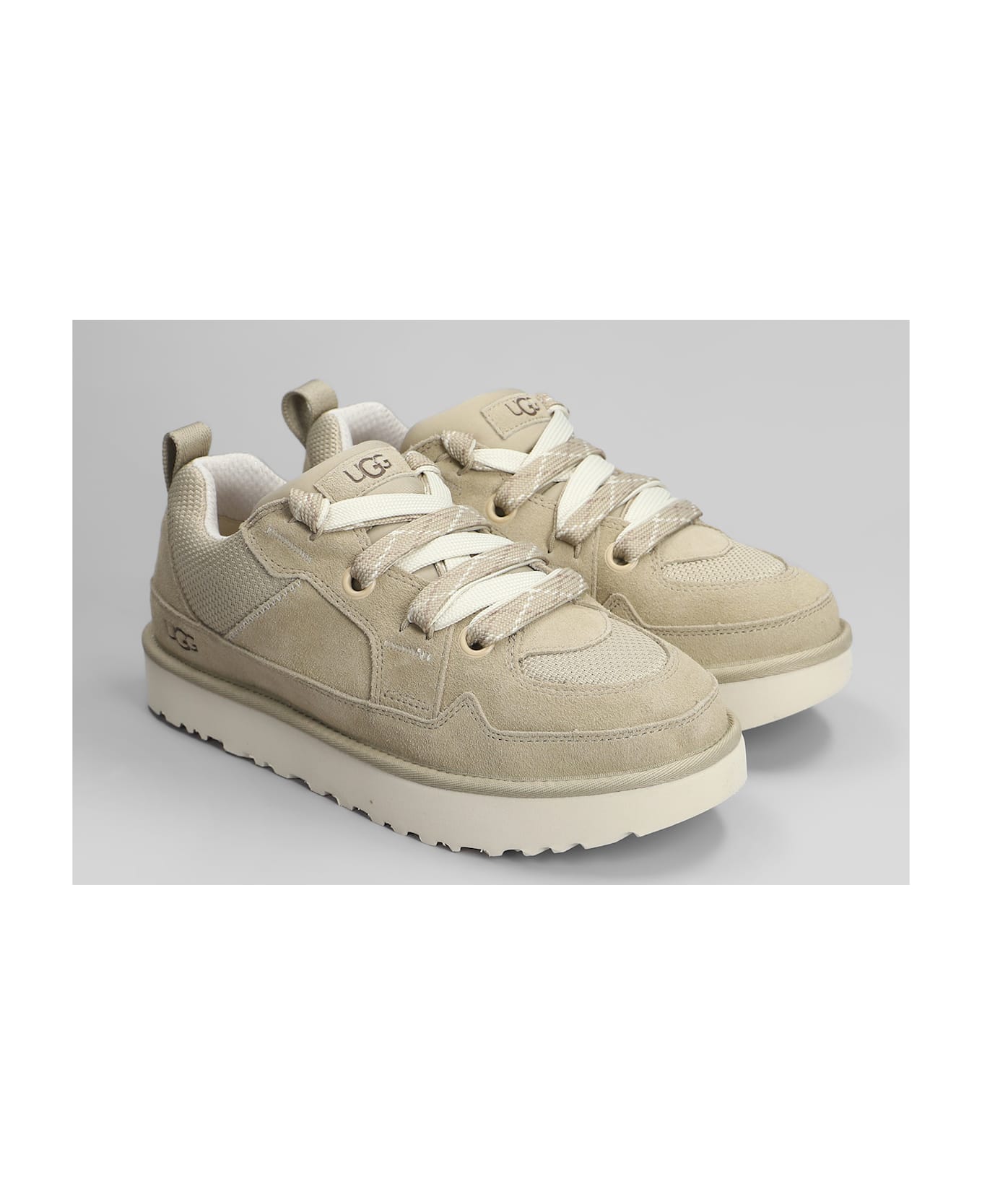UGG Lo Lowmel Sneakers In Beige Suede - beige