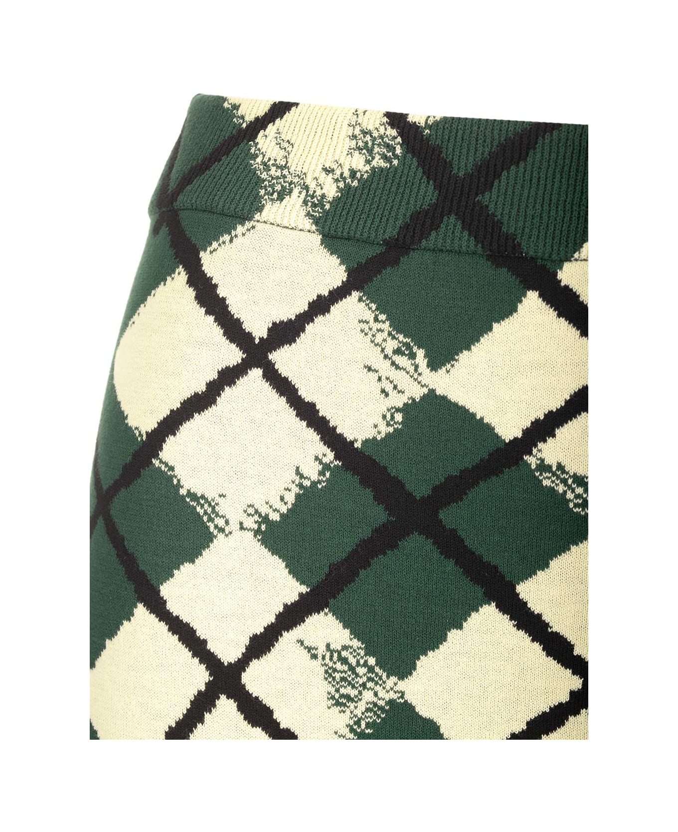 Burberry Argyle Pattern Skirt - White