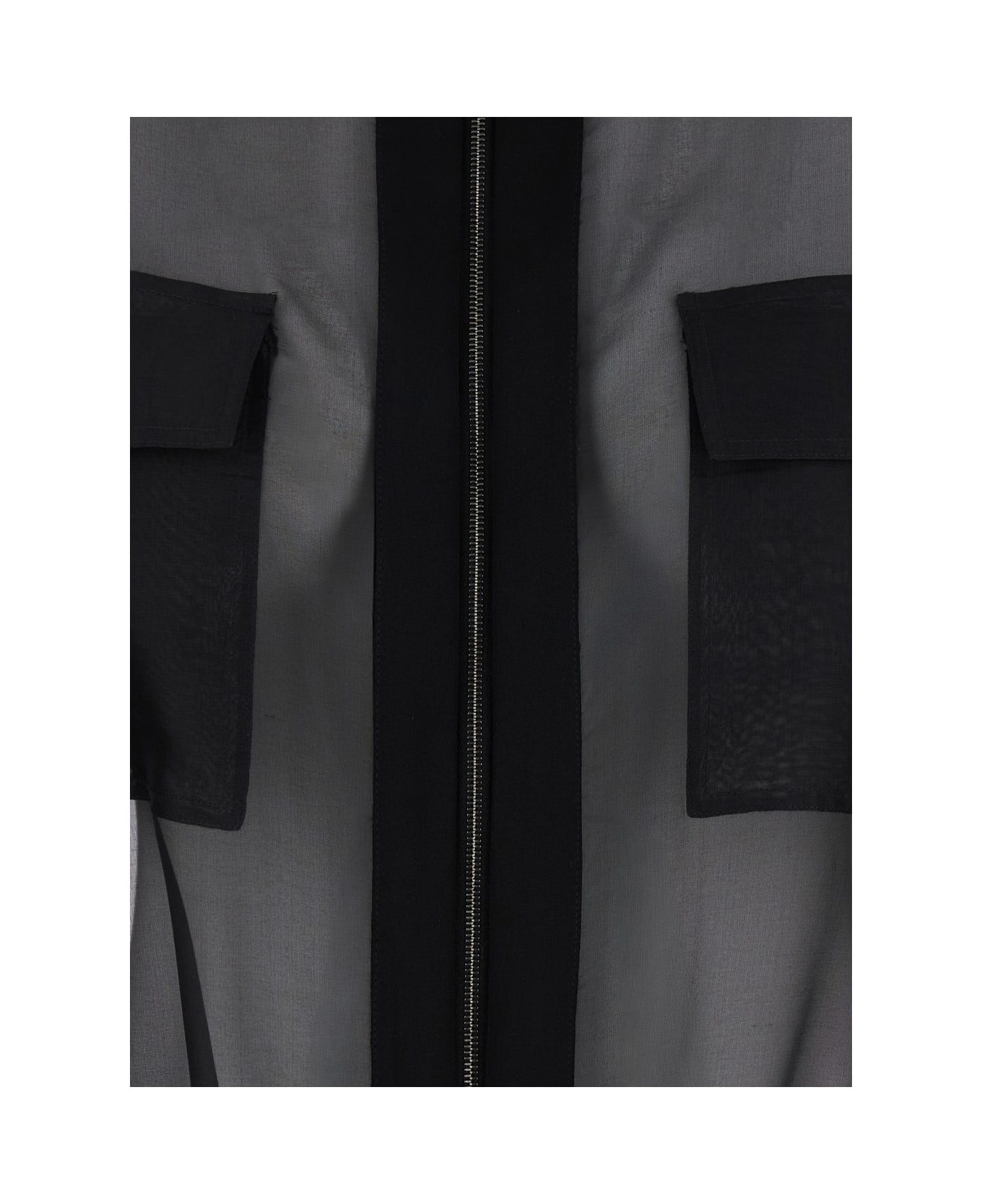 Antonelli 
zaffiro
 Black Jacket With Puffed Sleeves And Drawstring Waist In Silk Woman - Black