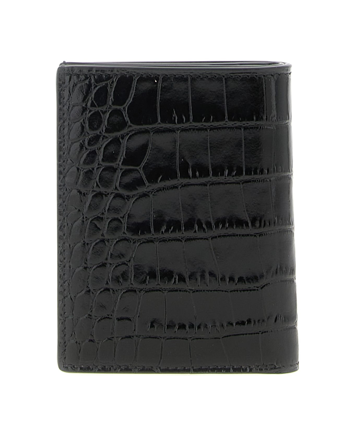 Tom Ford Cardholder Stmpa Crocodile - Black  