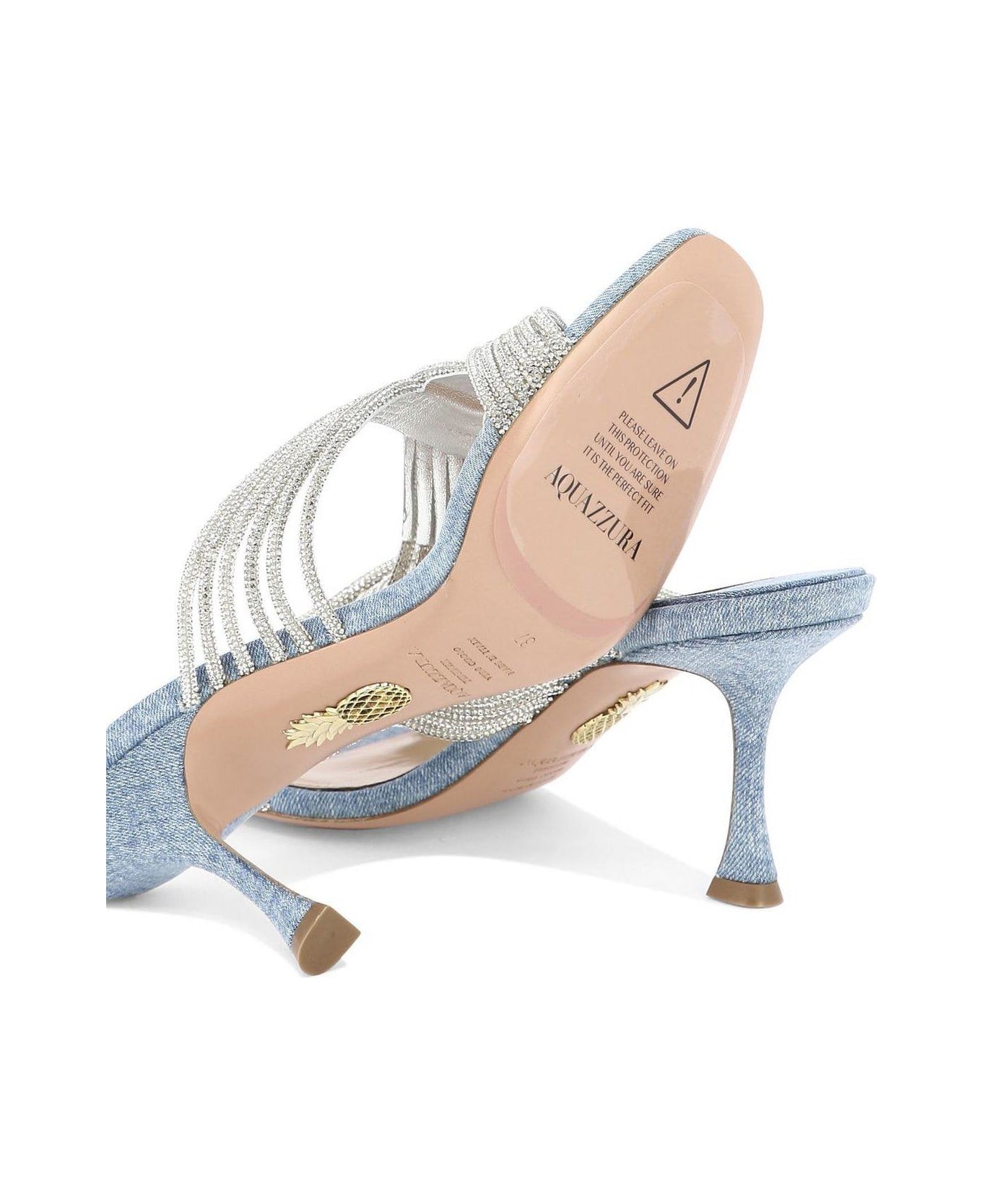 Aquazzura Gatsby Embellished Open Toe Sandals - Azzuro