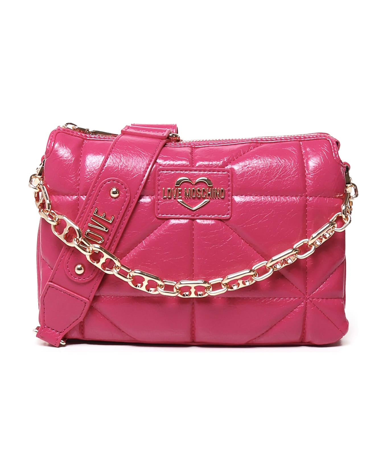 Love Moschino Geometric Shoulder Bag - Magenta