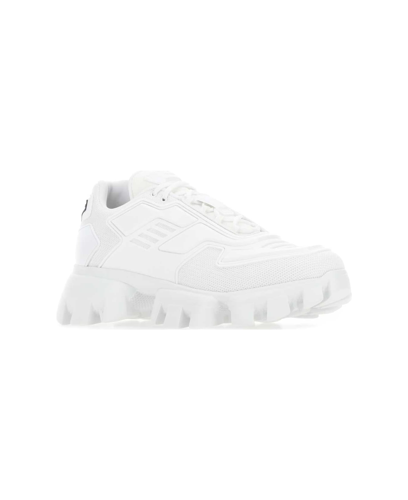 Prada White Rubber And Mesh Cloudbust Thunder Sneakers - F0009