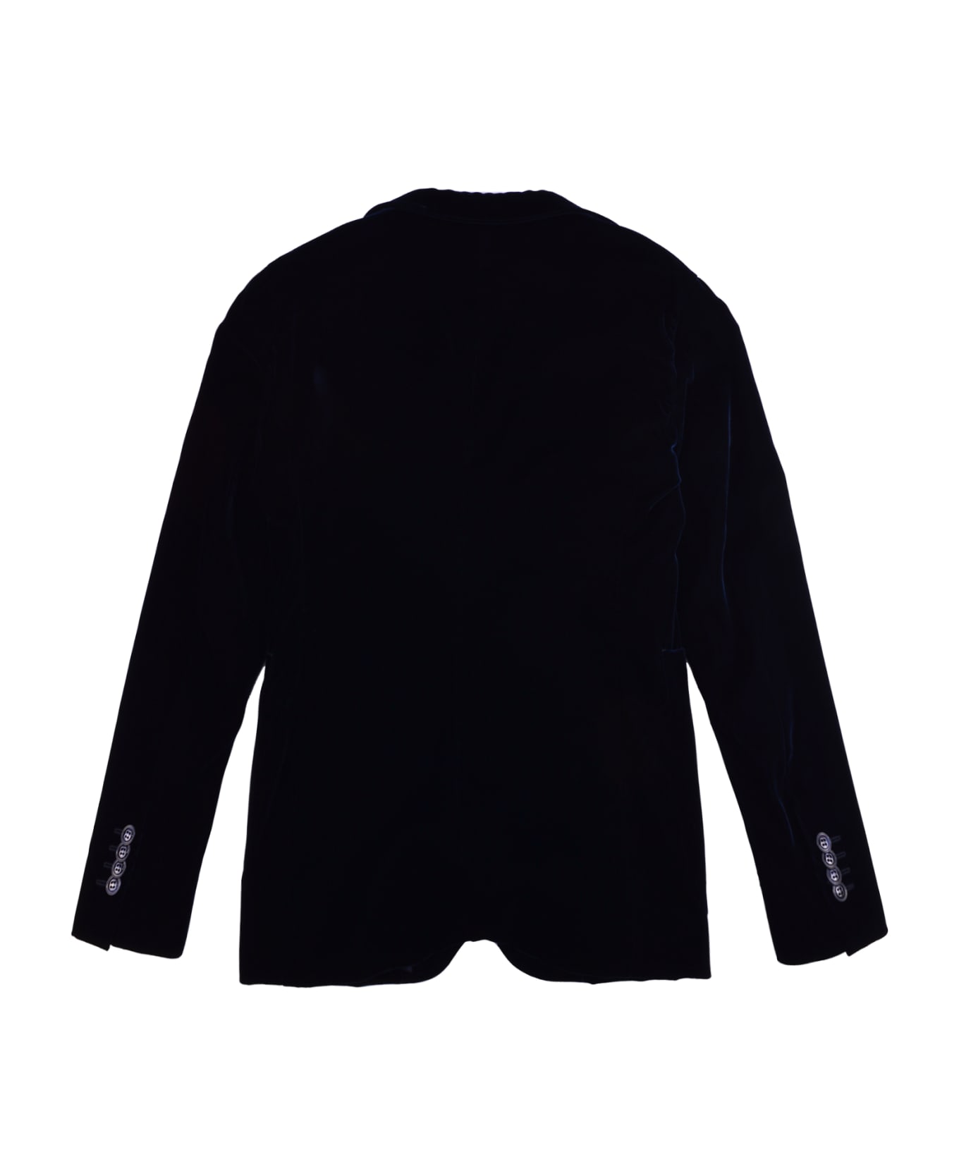 Giorgio Armani Single-breasted Velvet Jacket - Black