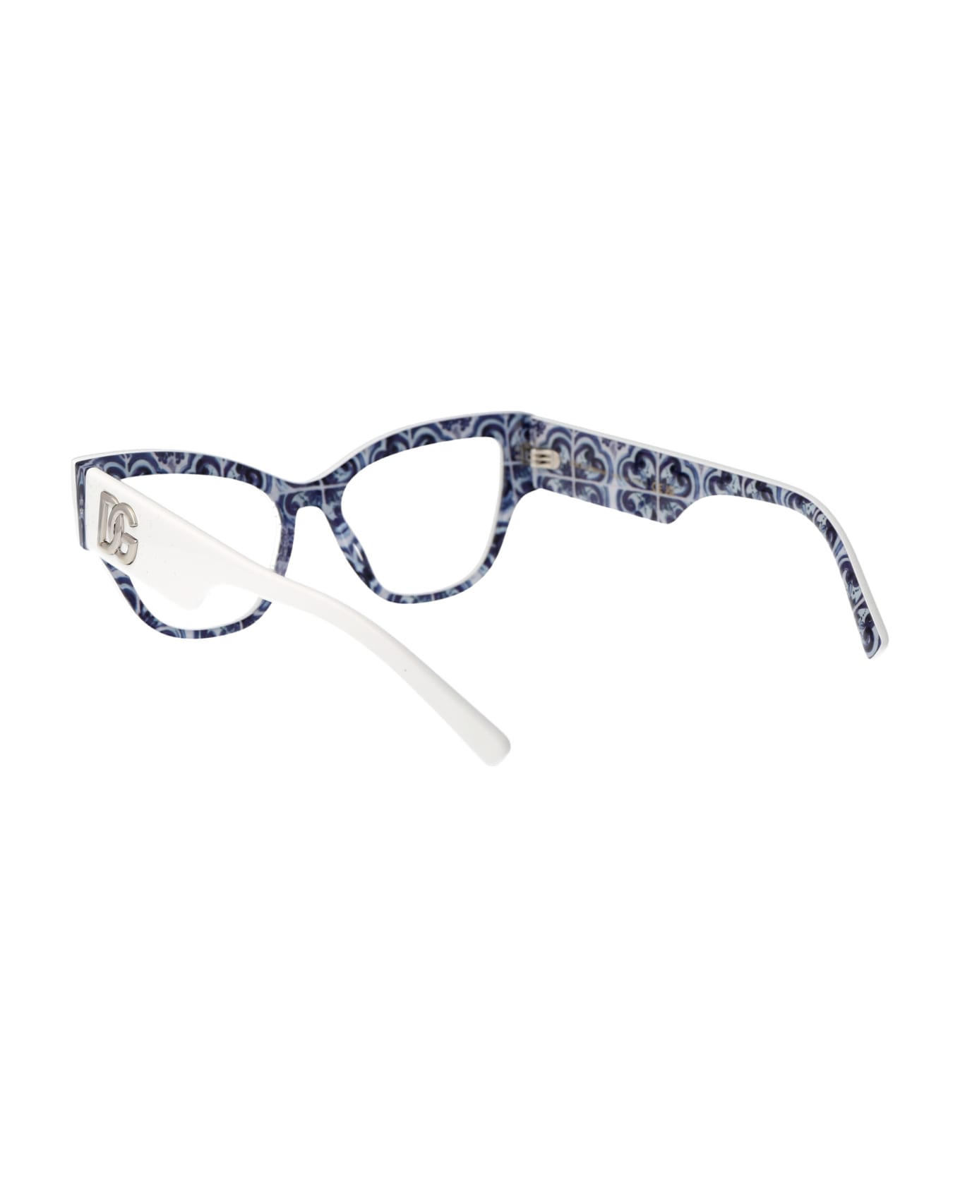 Dolce & Gabbana Eyewear 0dg3378 Glasses - 3371 White On Blue Maiolica アイウェア