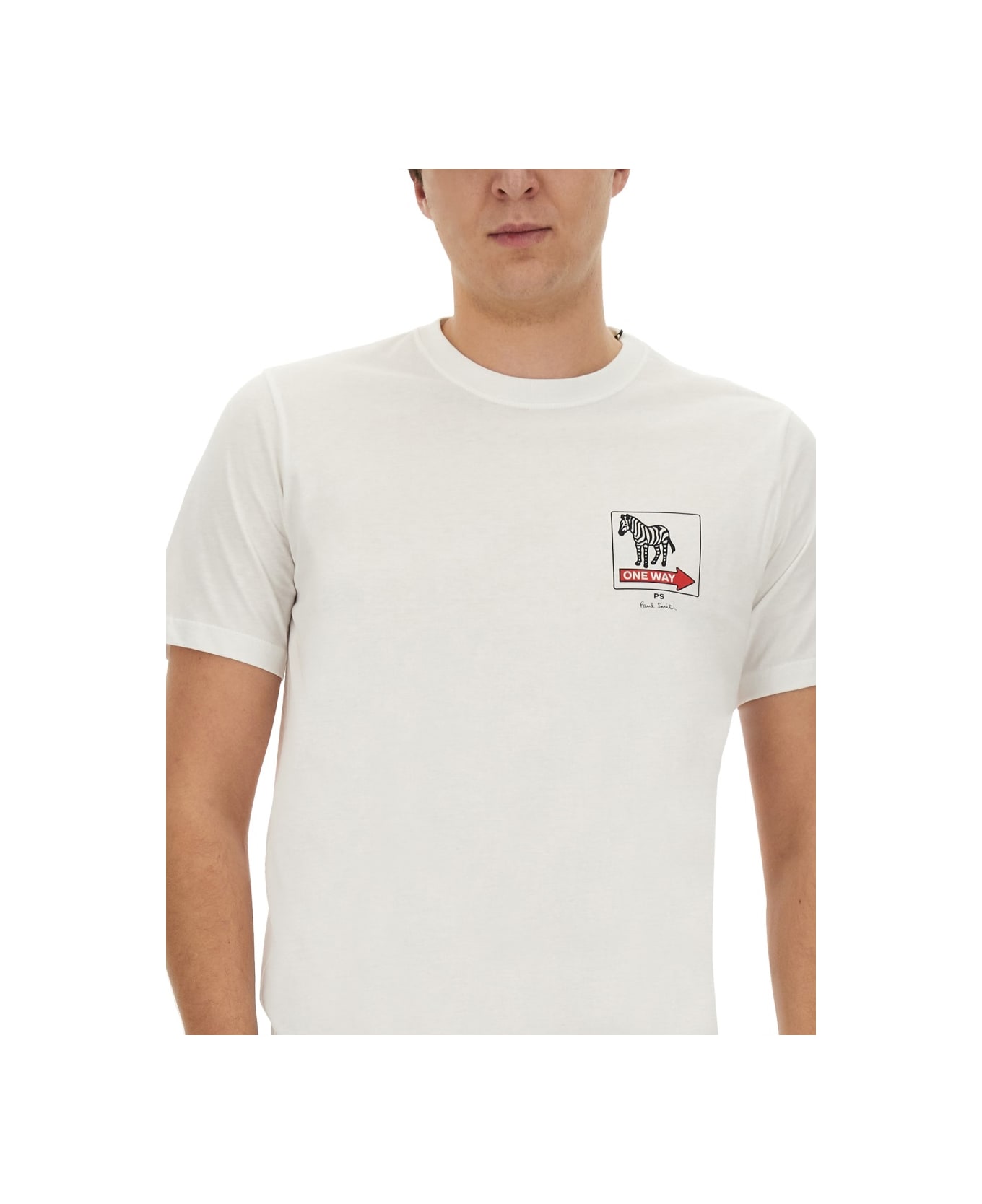 PS by Paul Smith 'one Way Zebra' T-shirt - WHITE シャツ
